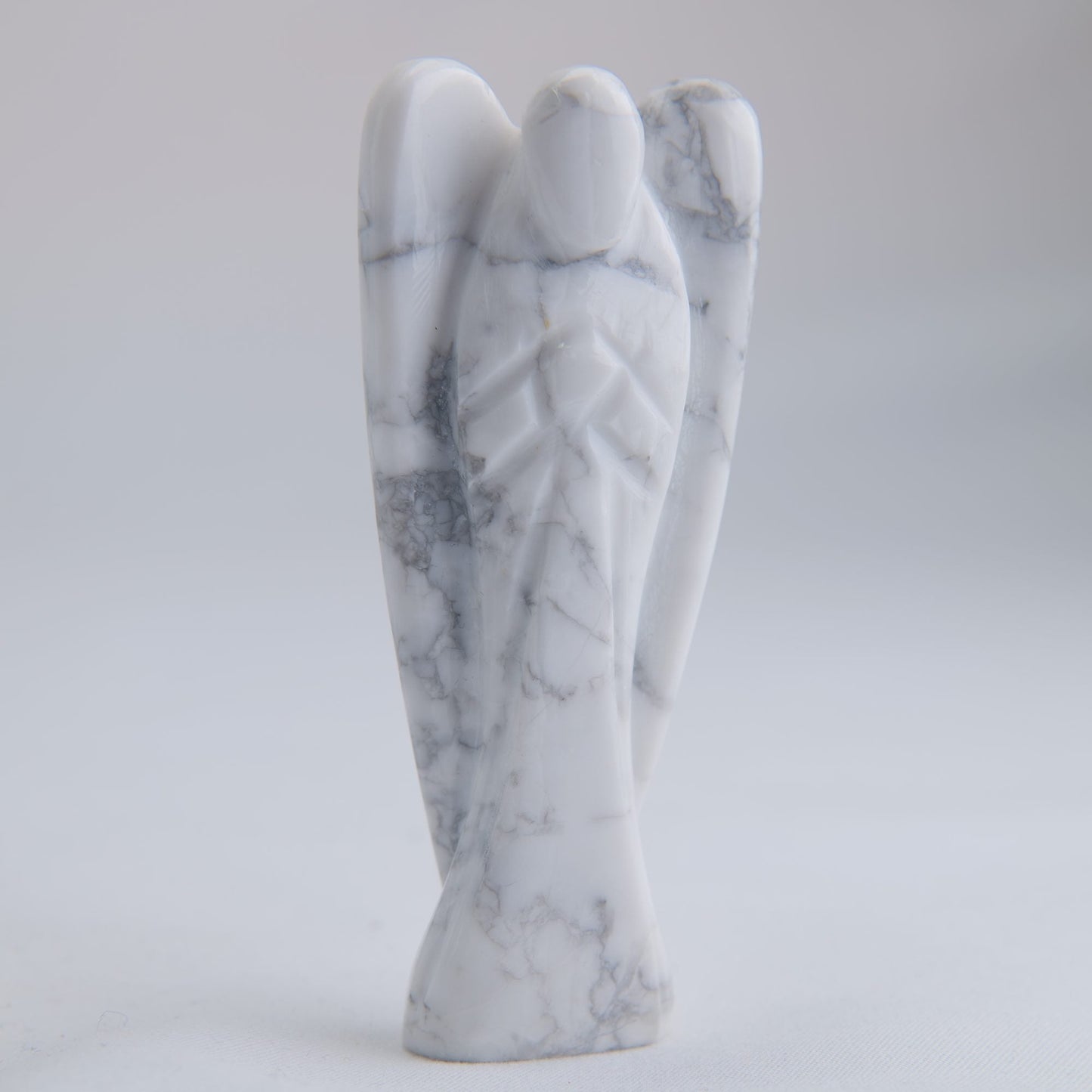 Howlite Angel Carving 58g 80mm - Luna Panther