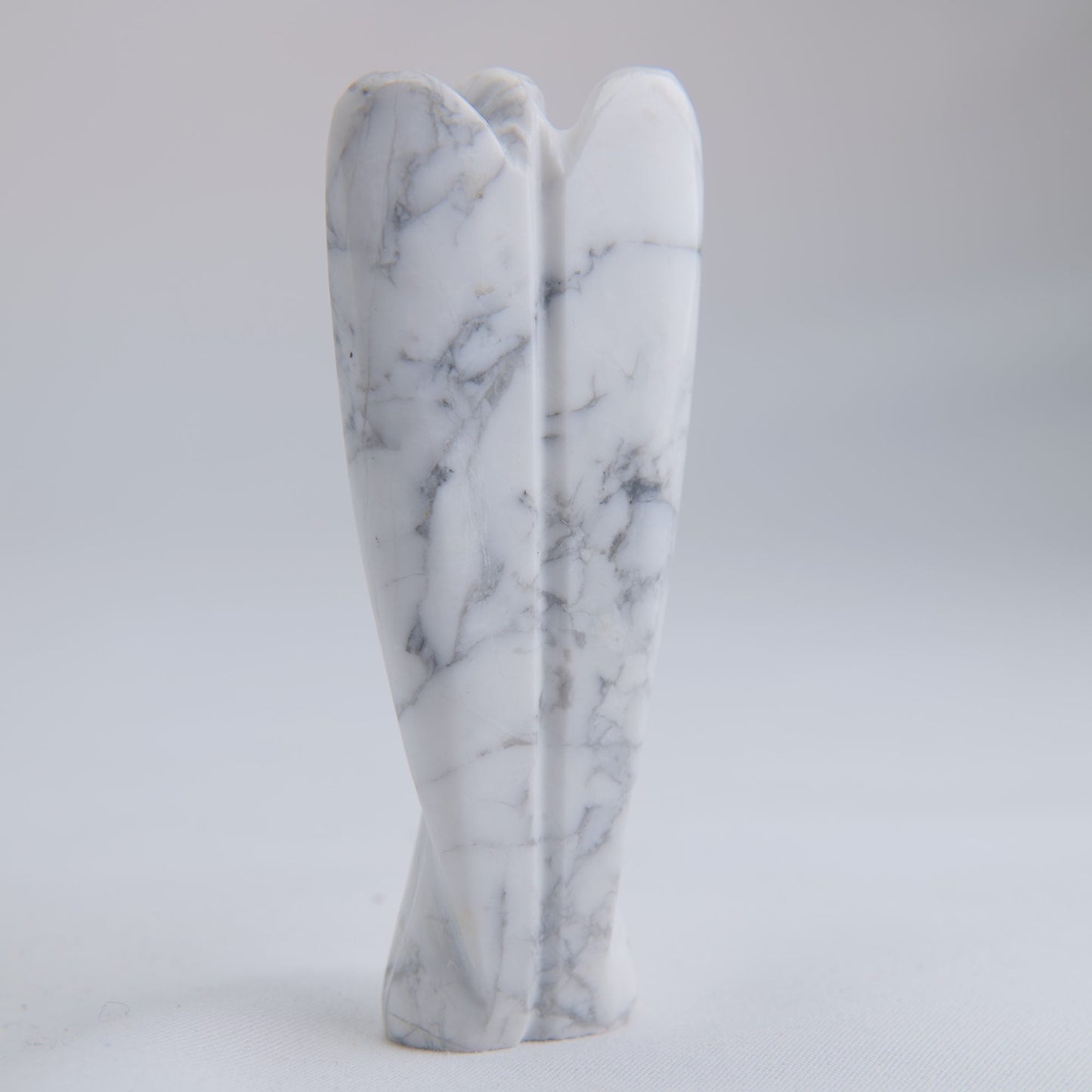 Howlite Angel Carving 58g 80mm - Luna Panther