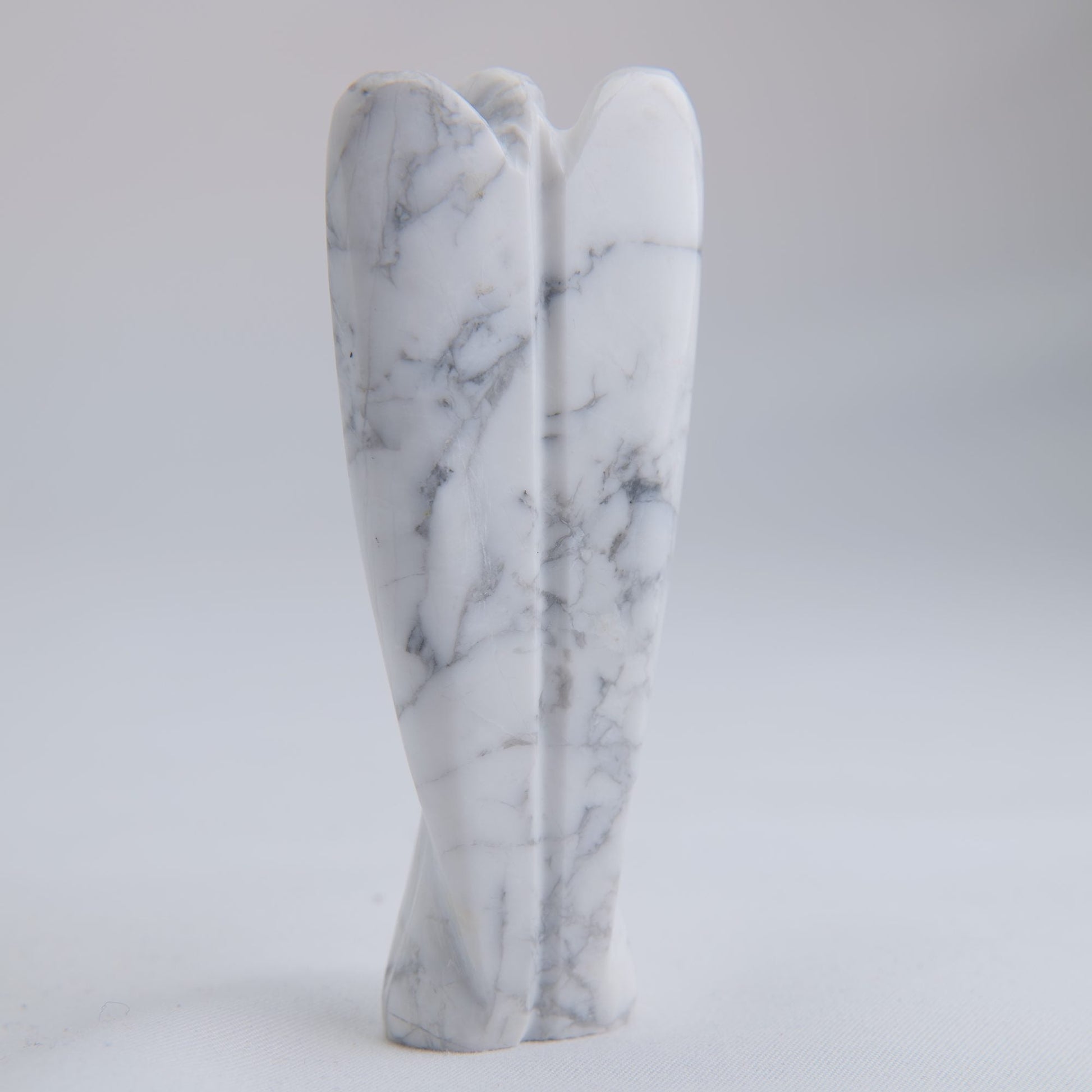 Howlite Angel Carving 58g 80mm - Luna Panther