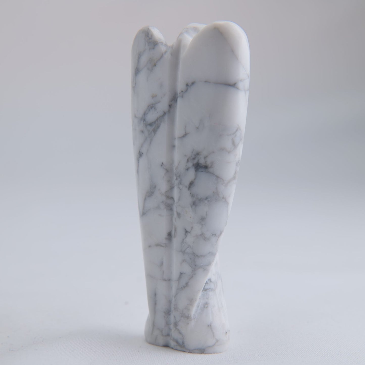Howlite Angel Carving 58g 80mm - Luna Panther