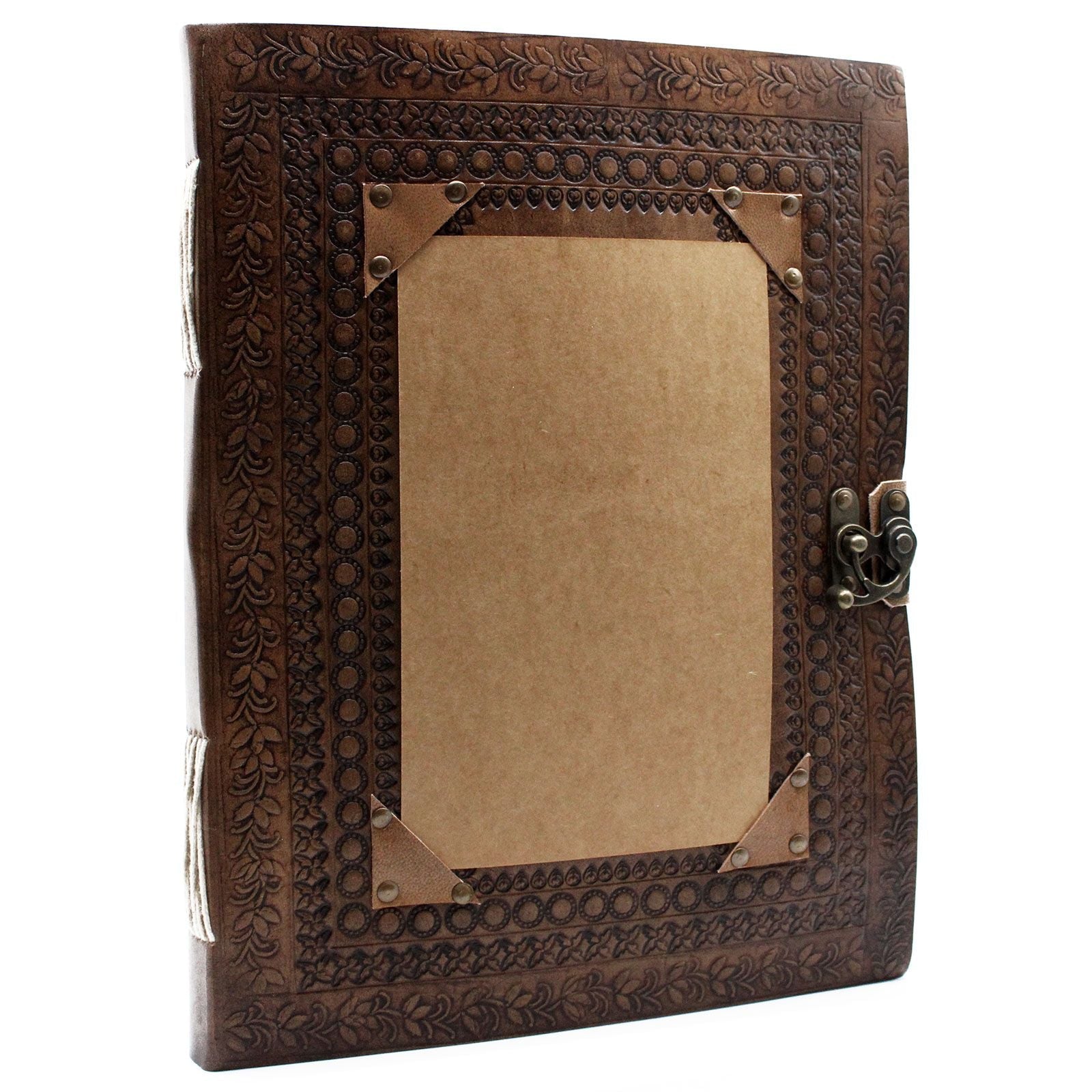 Huge Customisable Visitor Leather Book 10x13 (200 pages) - Luna Panther