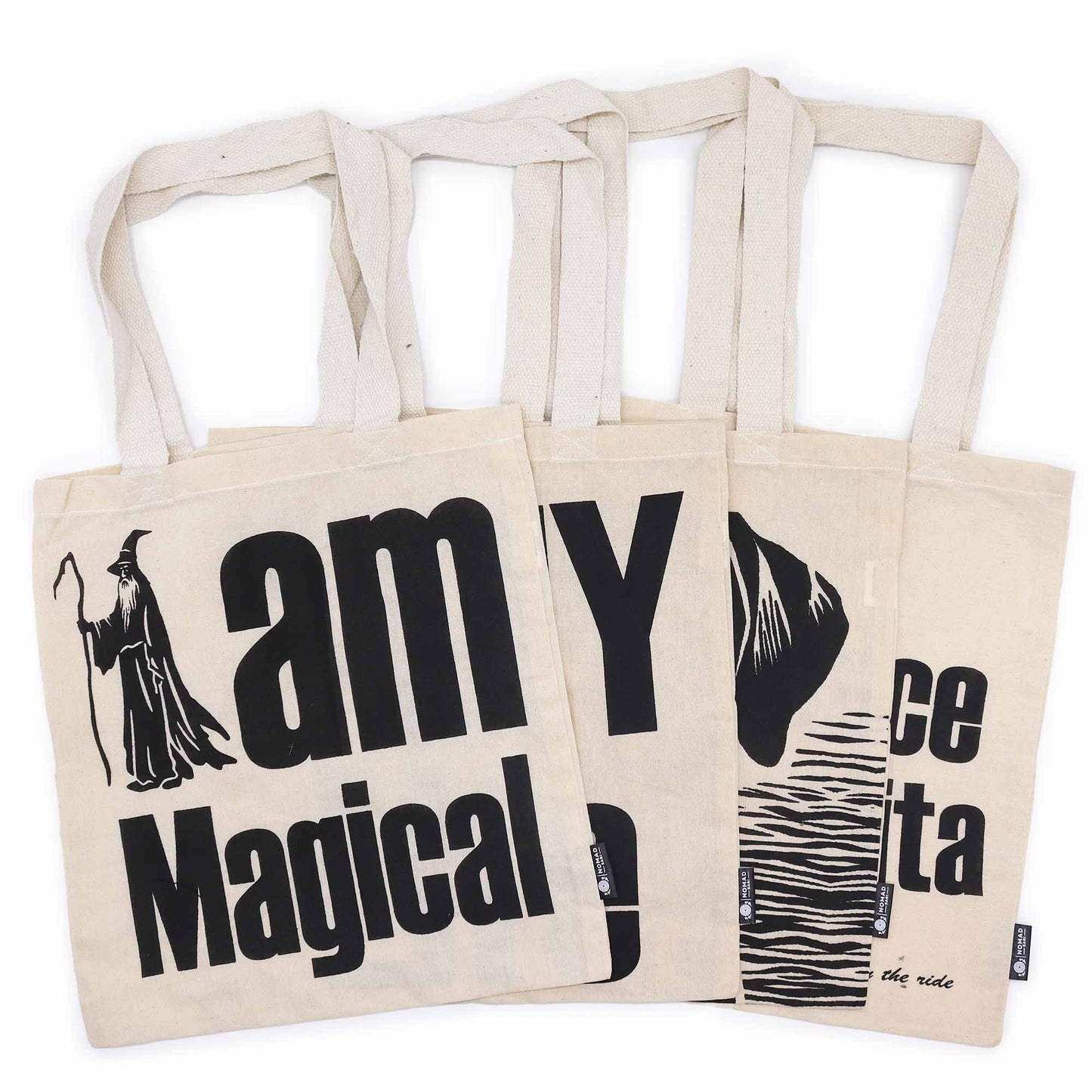 Polished Iconic Basic Tote Bag - Assorted Carton (Mix of 10 designs) - Natural 4oz featuring natural patterning and unique variations - Luna Panther