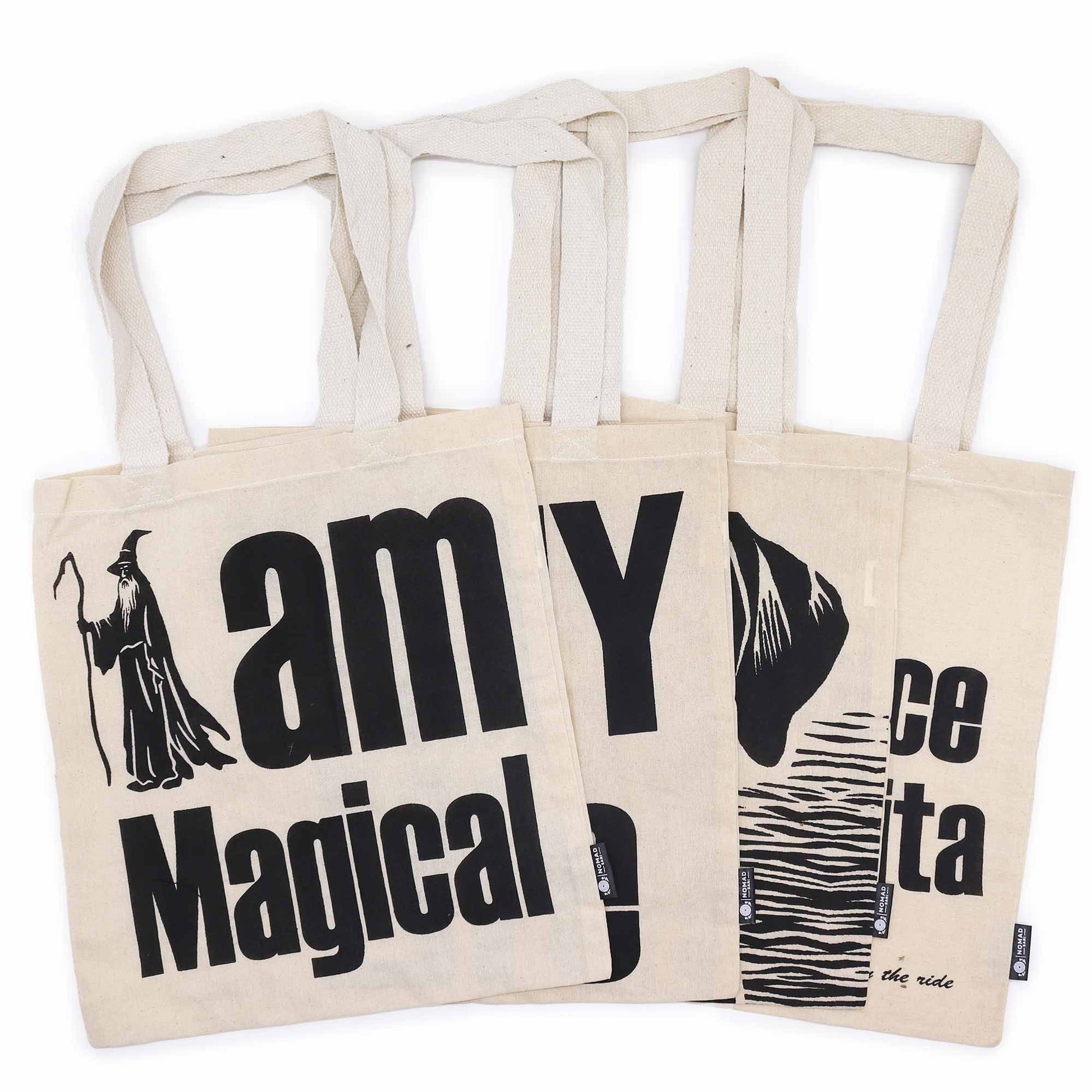 Polished Iconic Basic Tote Bag - Assorted Carton (Mix of 10 designs) - Natural 4oz featuring natural patterning and unique variations - Luna Panther