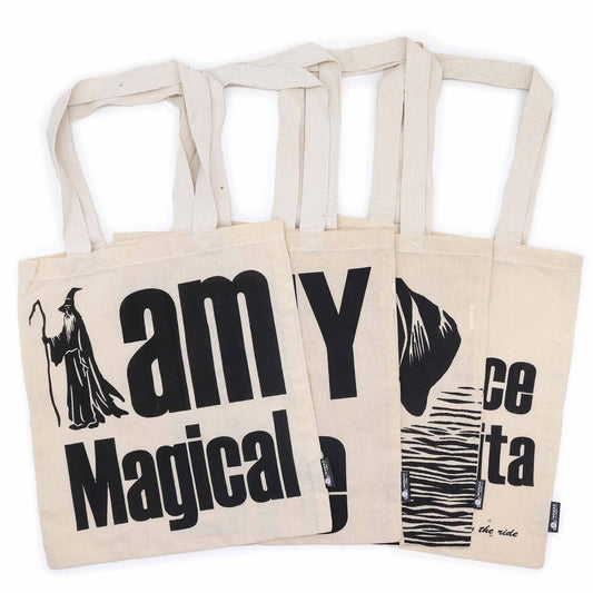 Polished Iconic Basic Tote Bag - Assorted Carton (Mix of 10 designs) - Natural 4oz featuring natural patterning and unique variations - Luna Panther