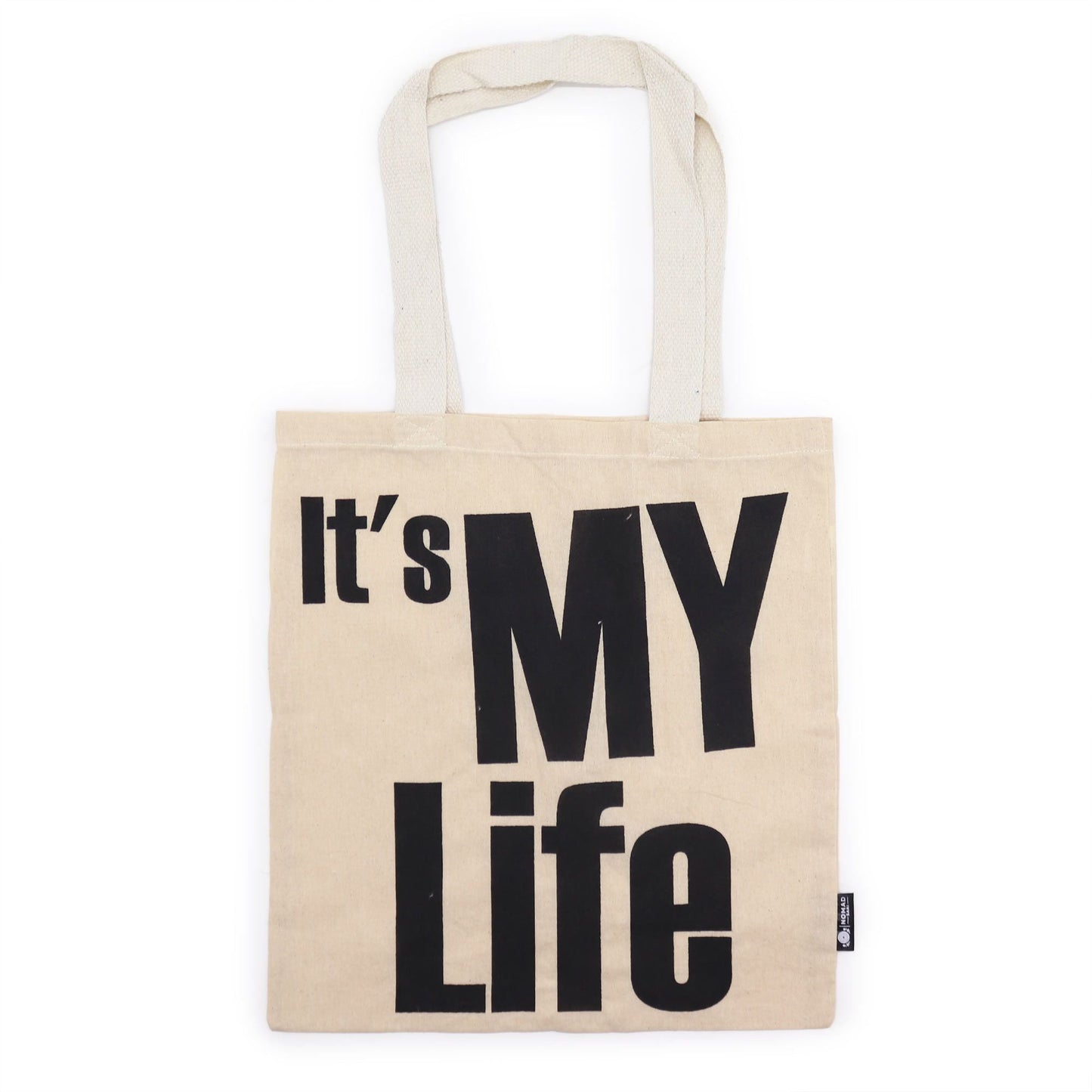 Polished Iconic Basic Tote Bag - IT's MY LIFE - Natural 4oz featuring natural patterning and unique variations - Luna Panther