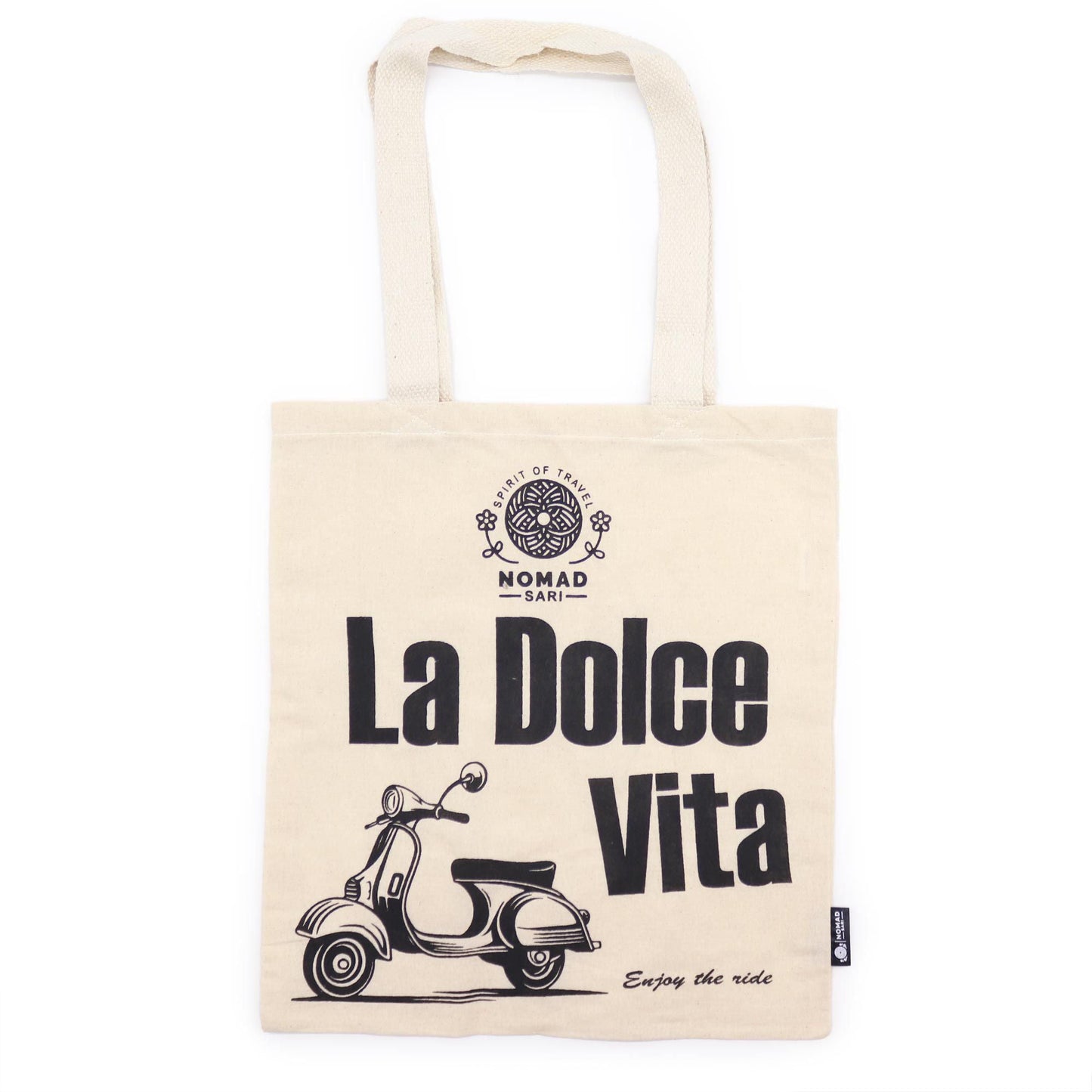 Polished Iconic Basic Tote Bag - La Dolce Vita - Natural 4oz featuring natural patterning and unique variations - Luna Panther