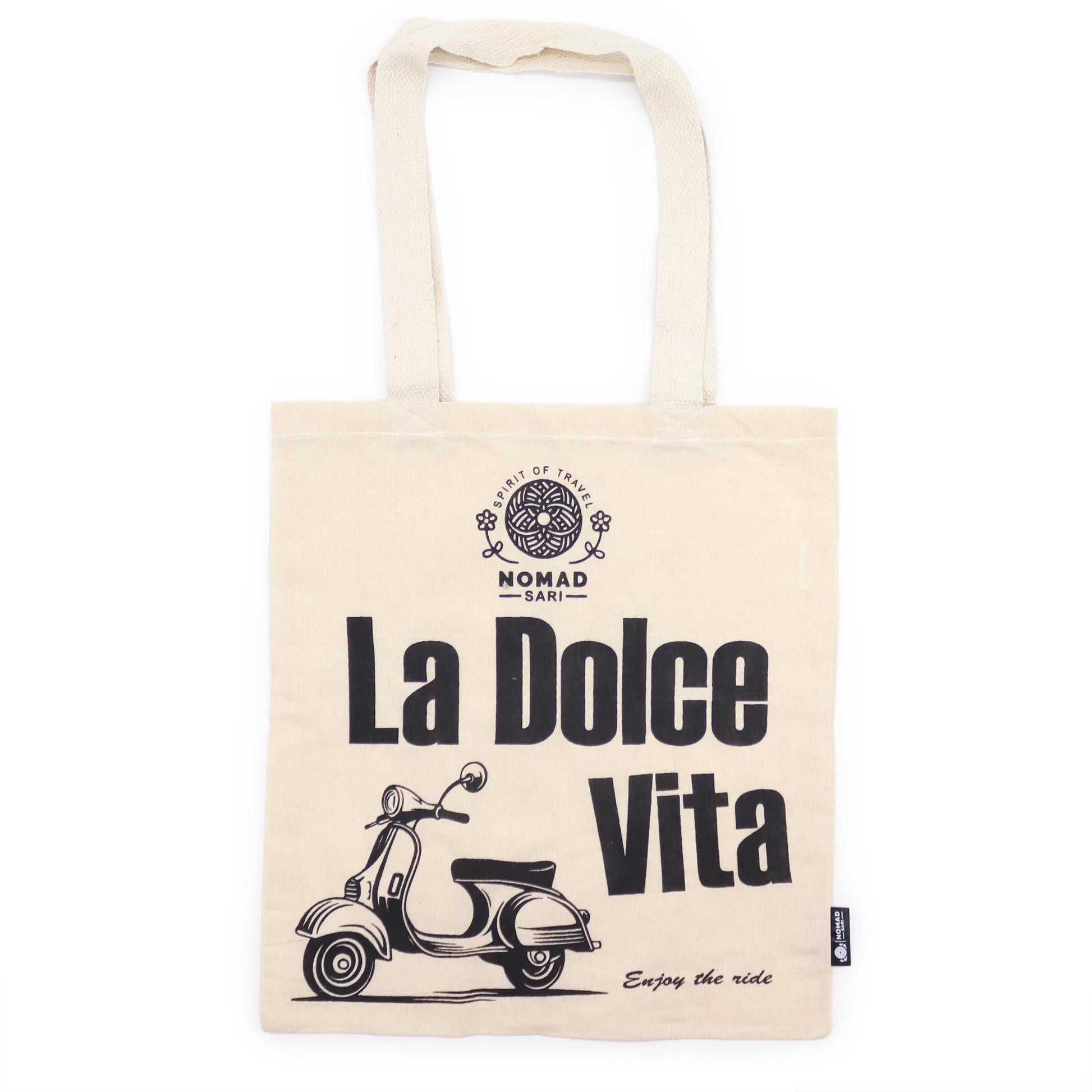Polished Iconic Basic Tote Bag - La Dolce Vita - Natural 4oz featuring natural patterning and unique variations - Luna Panther