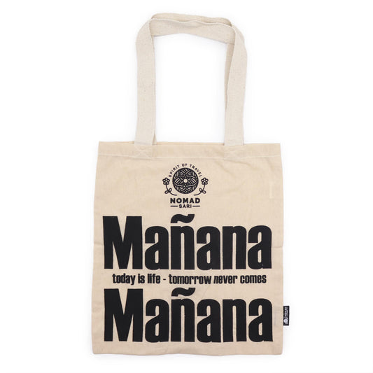 Polished Iconic Basic Tote Bag - Mañana Mañana - Natural 4oz featuring natural patterning and unique variations - Luna Panther