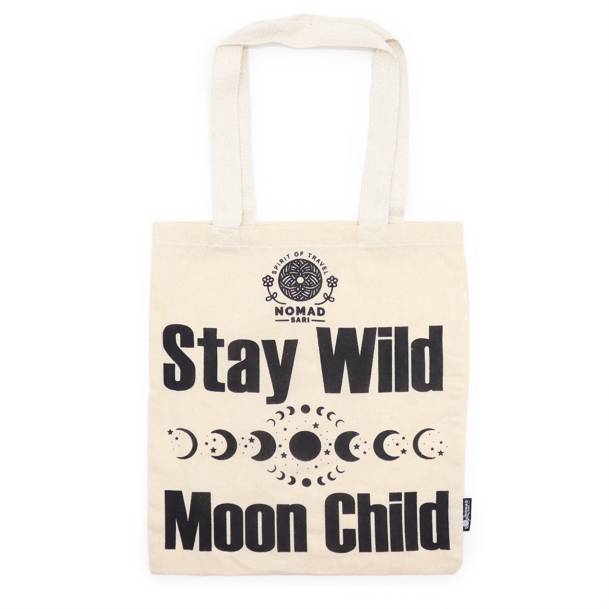 Polished Iconic Basic Tote Bag - Stay Wild, Moon Child - Natural 4oz featuring natural patterning and unique variations - Luna Panther