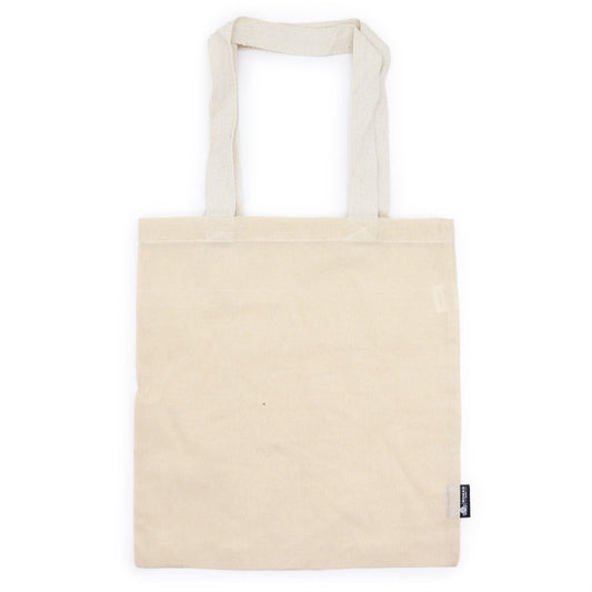 Polished Iconic Basic Tote Bag - Unprinted - Natural 4oz featuring natural patterning and unique variations - Luna Panther