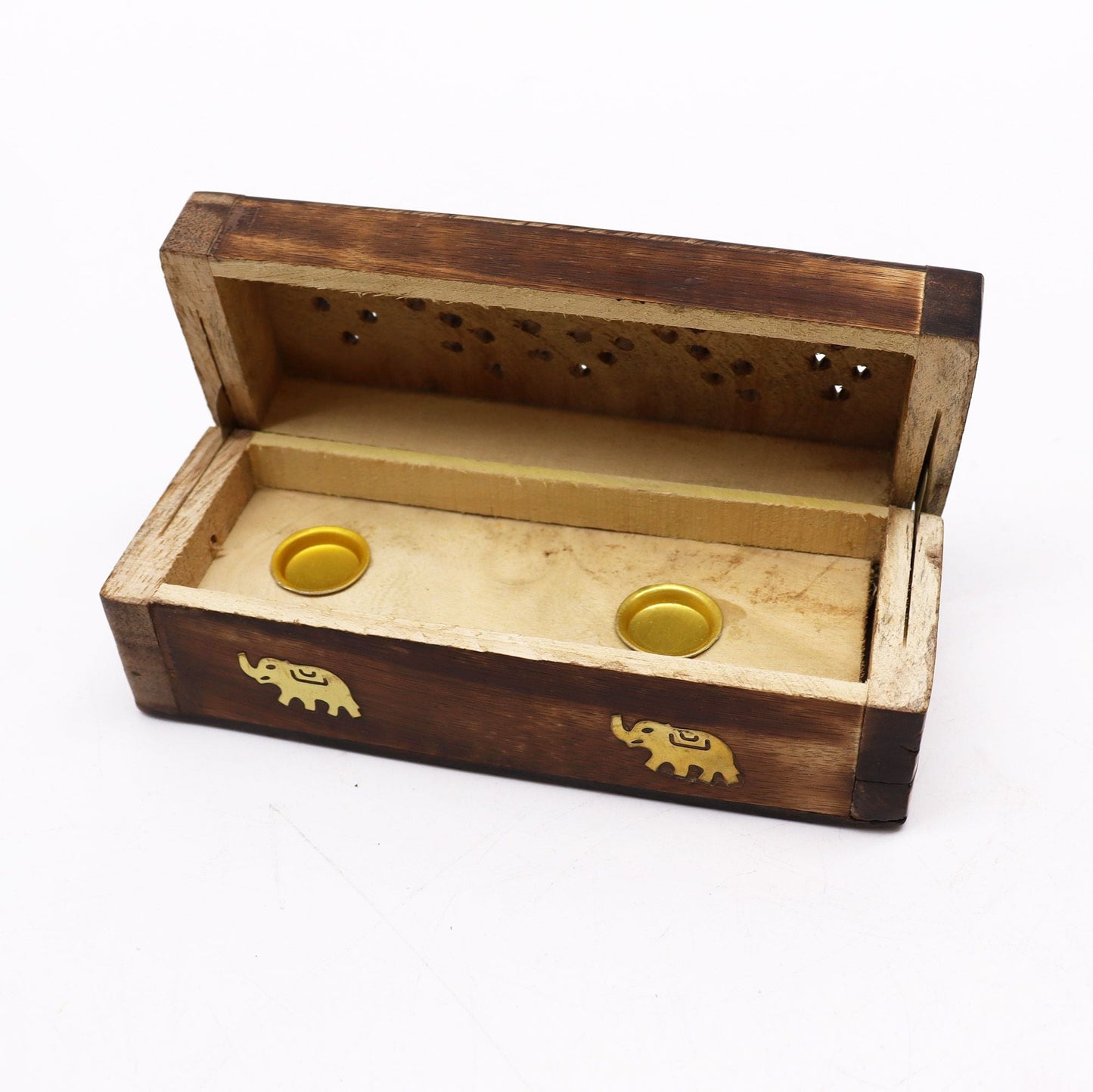 Incense Cone Smoke Box 6" - Mango Wood - Luna Panther