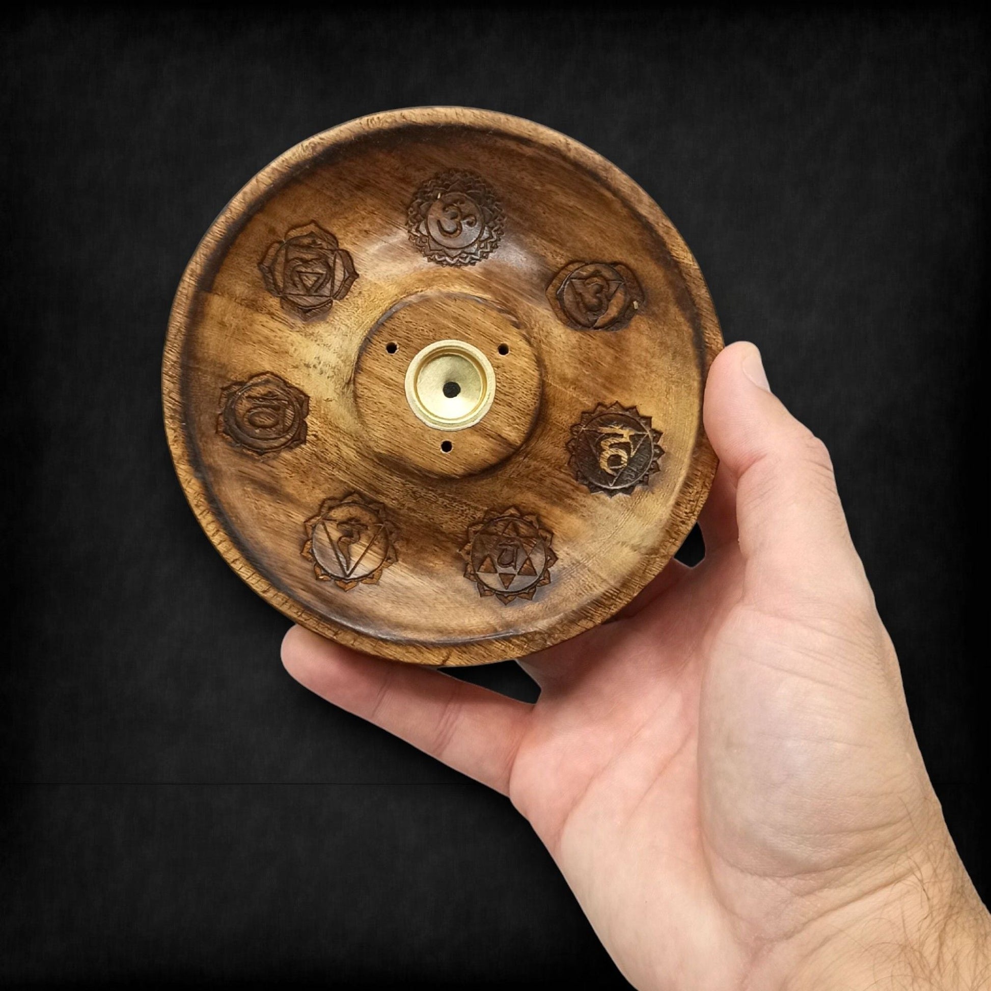 Incense Stick & Cone Burner Disc - 7 Chakra - Luna Panther