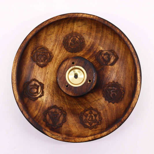 Incense Stick & Cone Burner Disc - 7 Chakra - Luna Panther alternate view