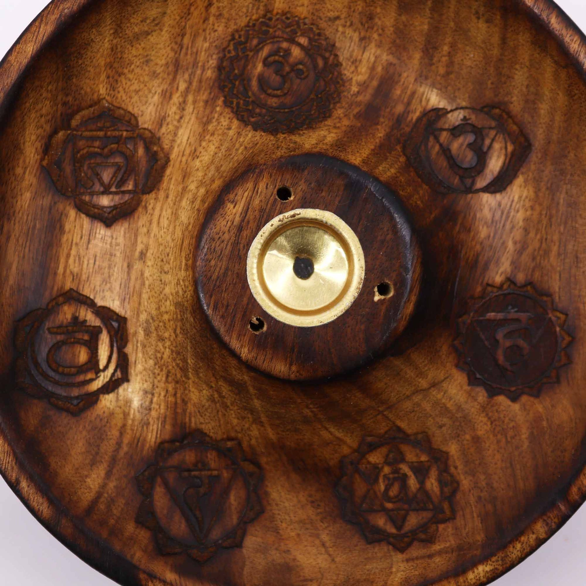 Incense Stick & Cone Burner Disc - 7 Chakra - Luna Panther