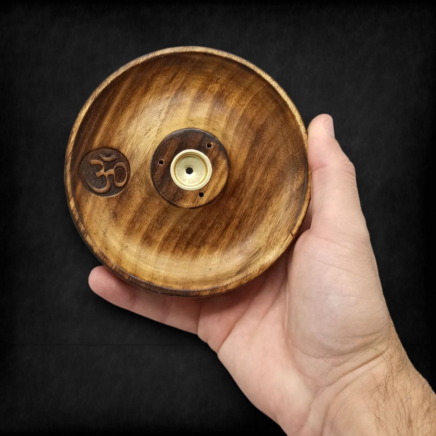 Incense Stick & Cone Burner Disc - Om - Luna Panther