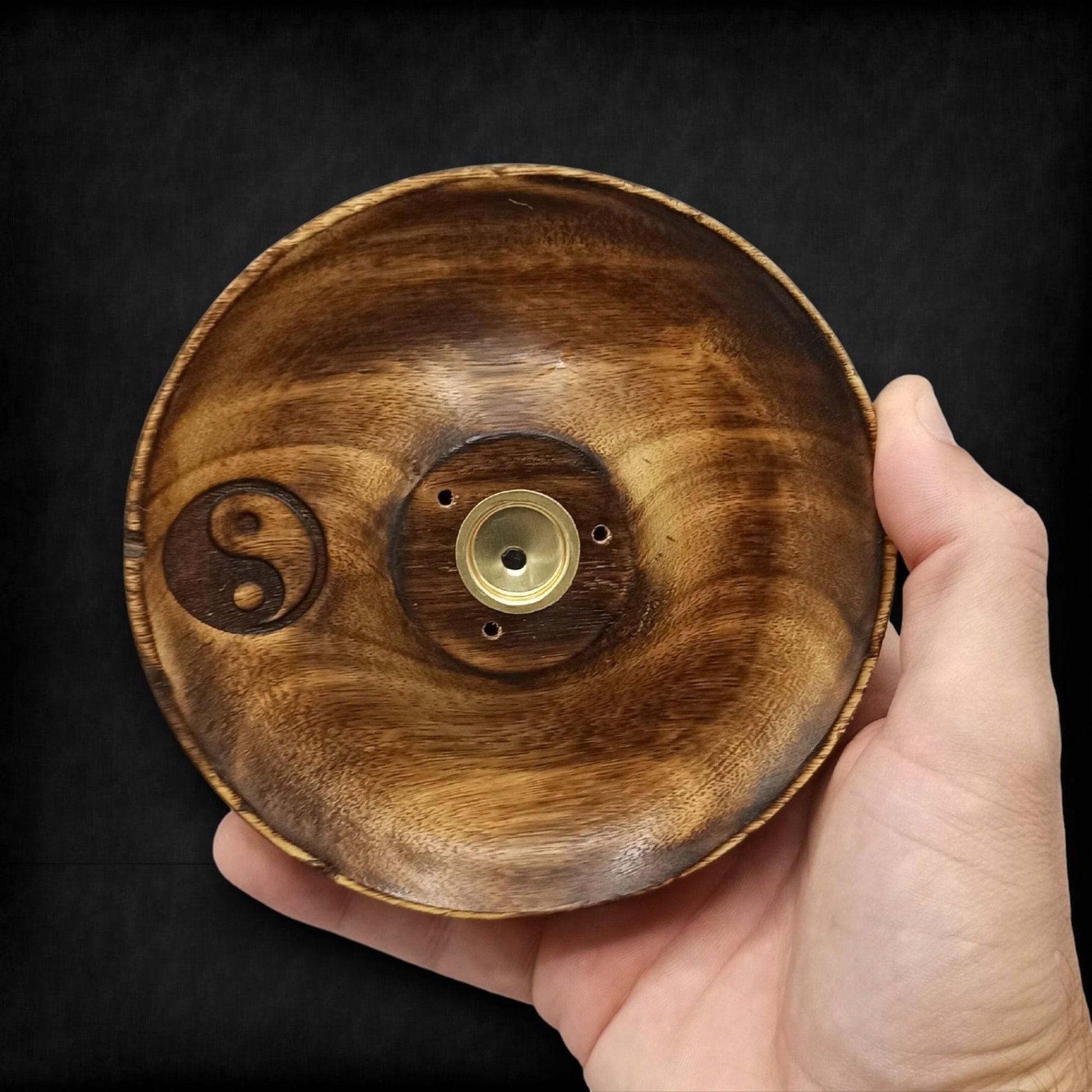 Incense Stick & Cone Burner Disc - Yin & Yang - Luna Panther