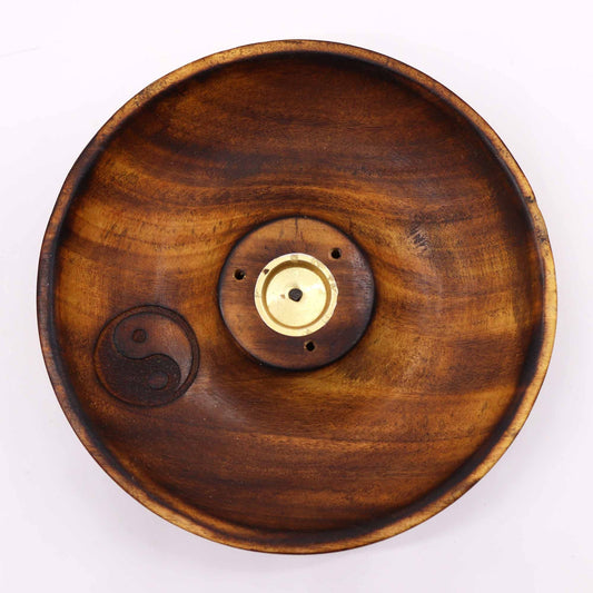Incense Stick & Cone Burner Disc - Yin & Yang - Luna Panther alternate view
