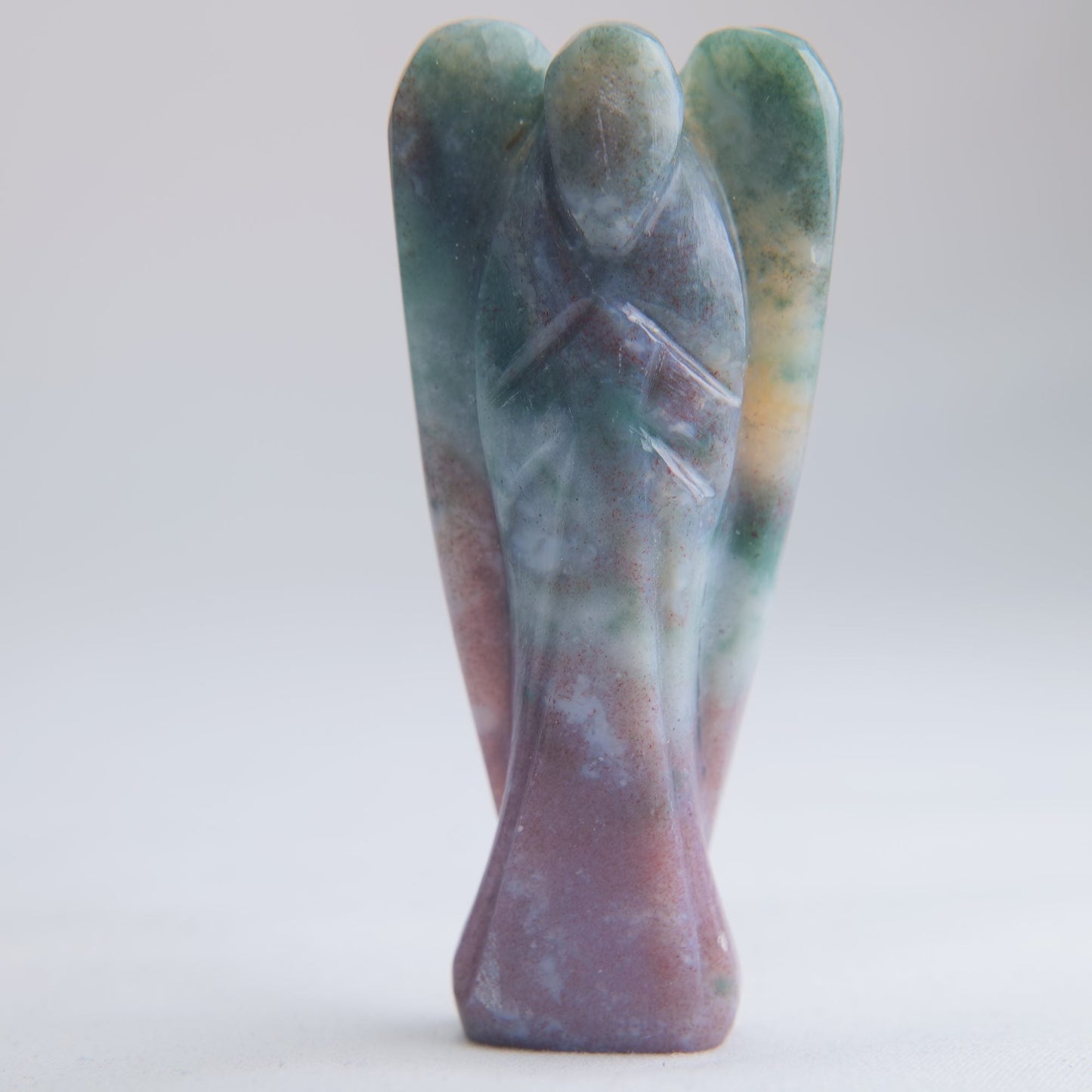 Indian Agate Angel Carving 48g 80mm - Luna Panther