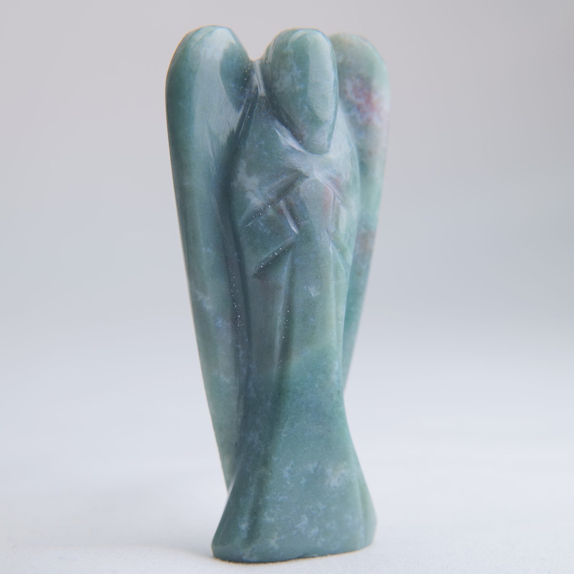 Indian Agate Angel Carving 56g 80mm - Luna Panther