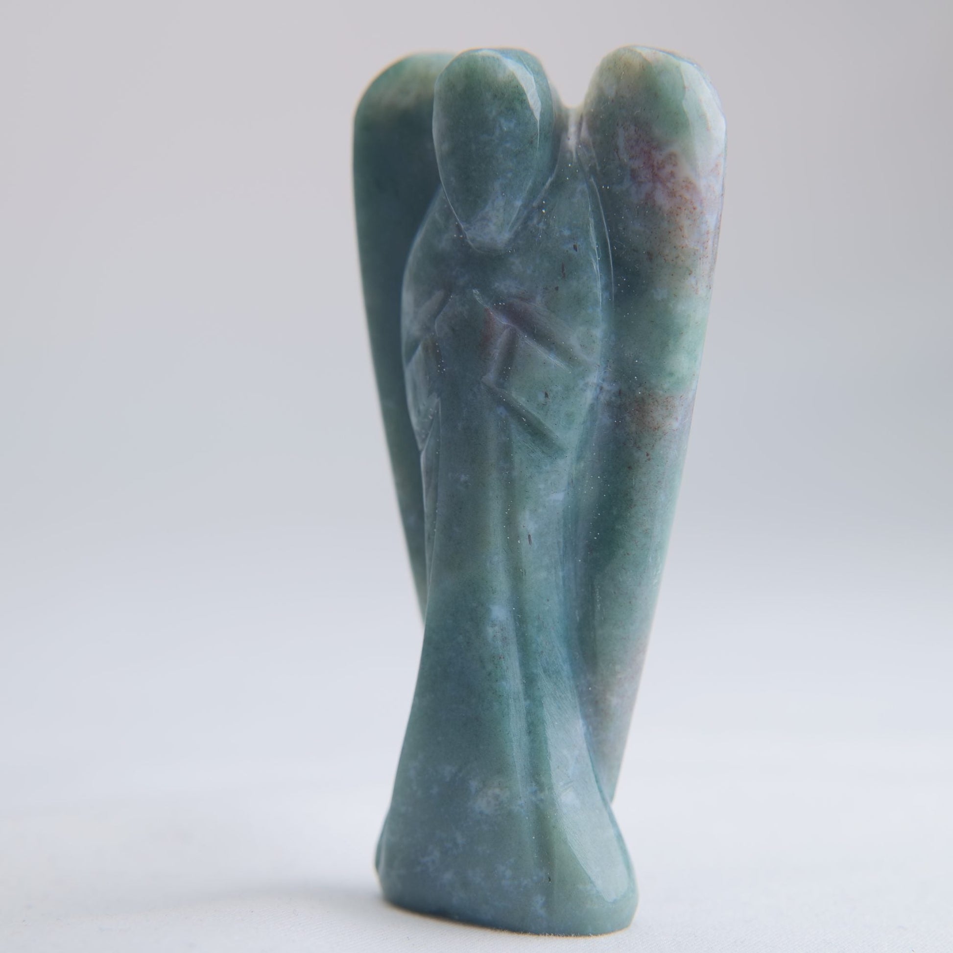 Indian Agate Angel Carving 56g 80mm - Luna Panther