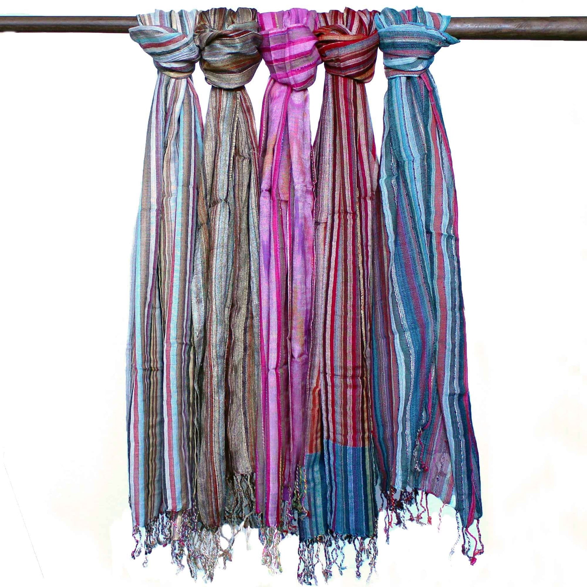 Indian Boho Scarves - 22x72cm - Random Blues - Luna Panther