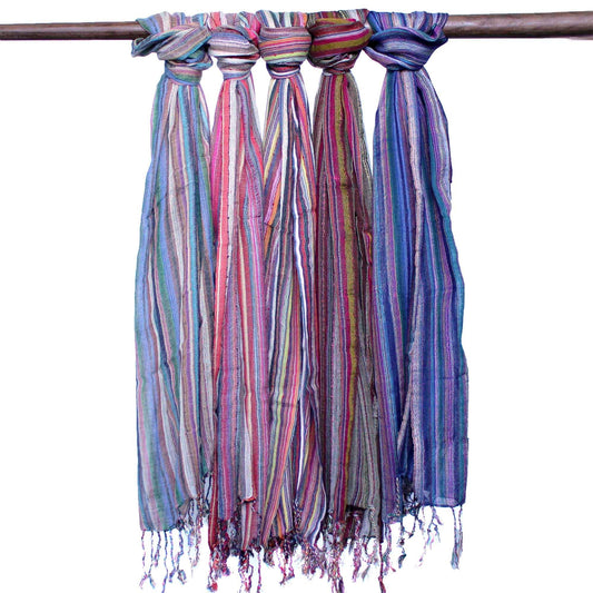 Indian Boho Scarves - 22x72cm - Random Purples - Luna Panther alternate view