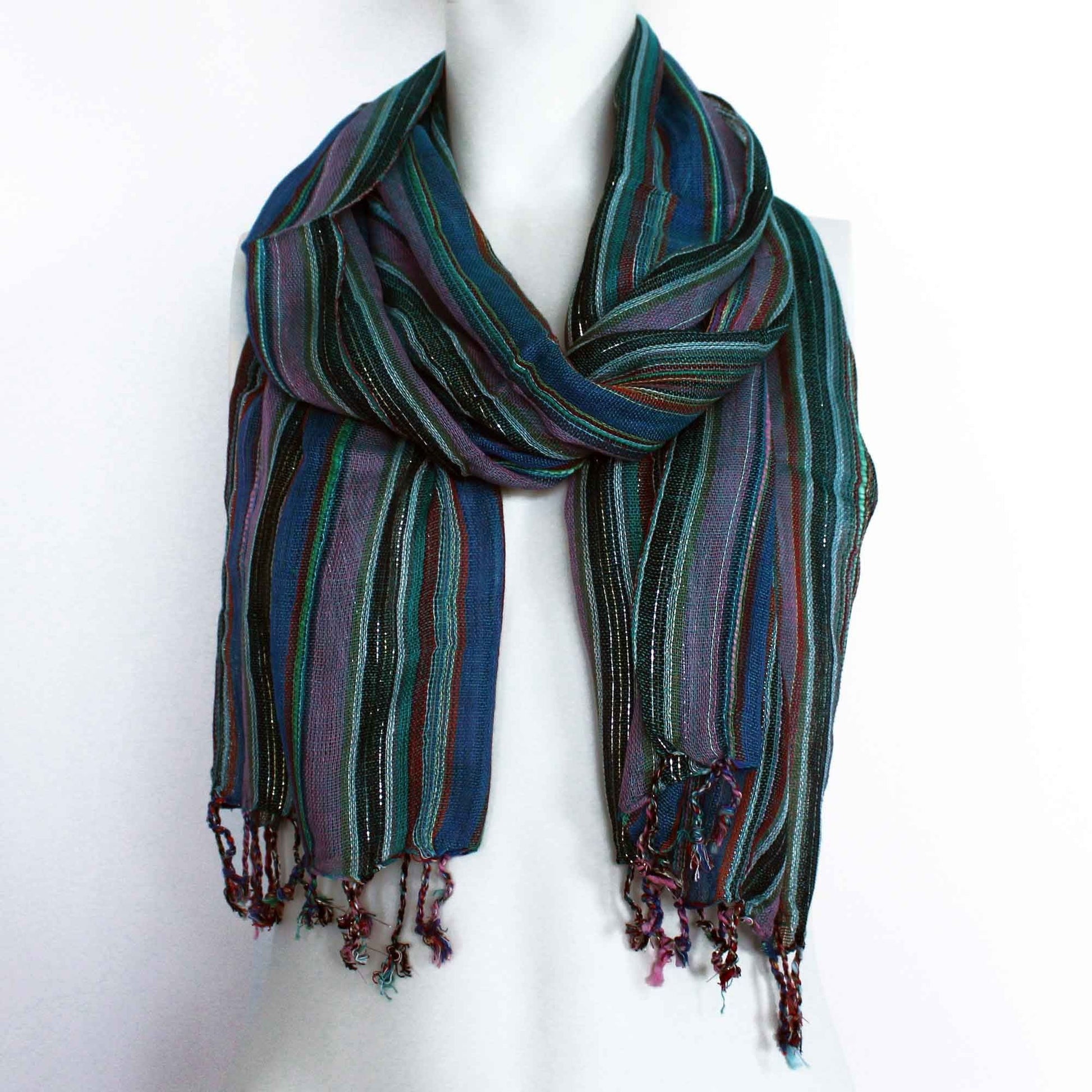 Indian Boho Scarves - 22x72cm - Random Purples - Luna Panther