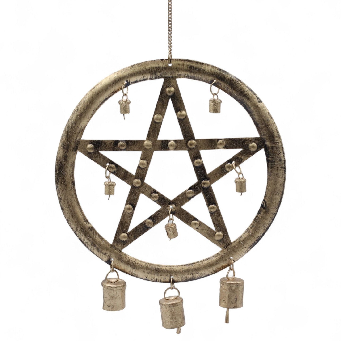 Indian Chimes - Pentagon with Cow Bells - 25x49cm - Luna Panther