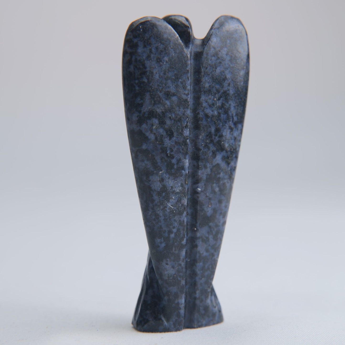 Indigo Gabbro Merlinite Angel Carving 58g 76mm - Luna Panther