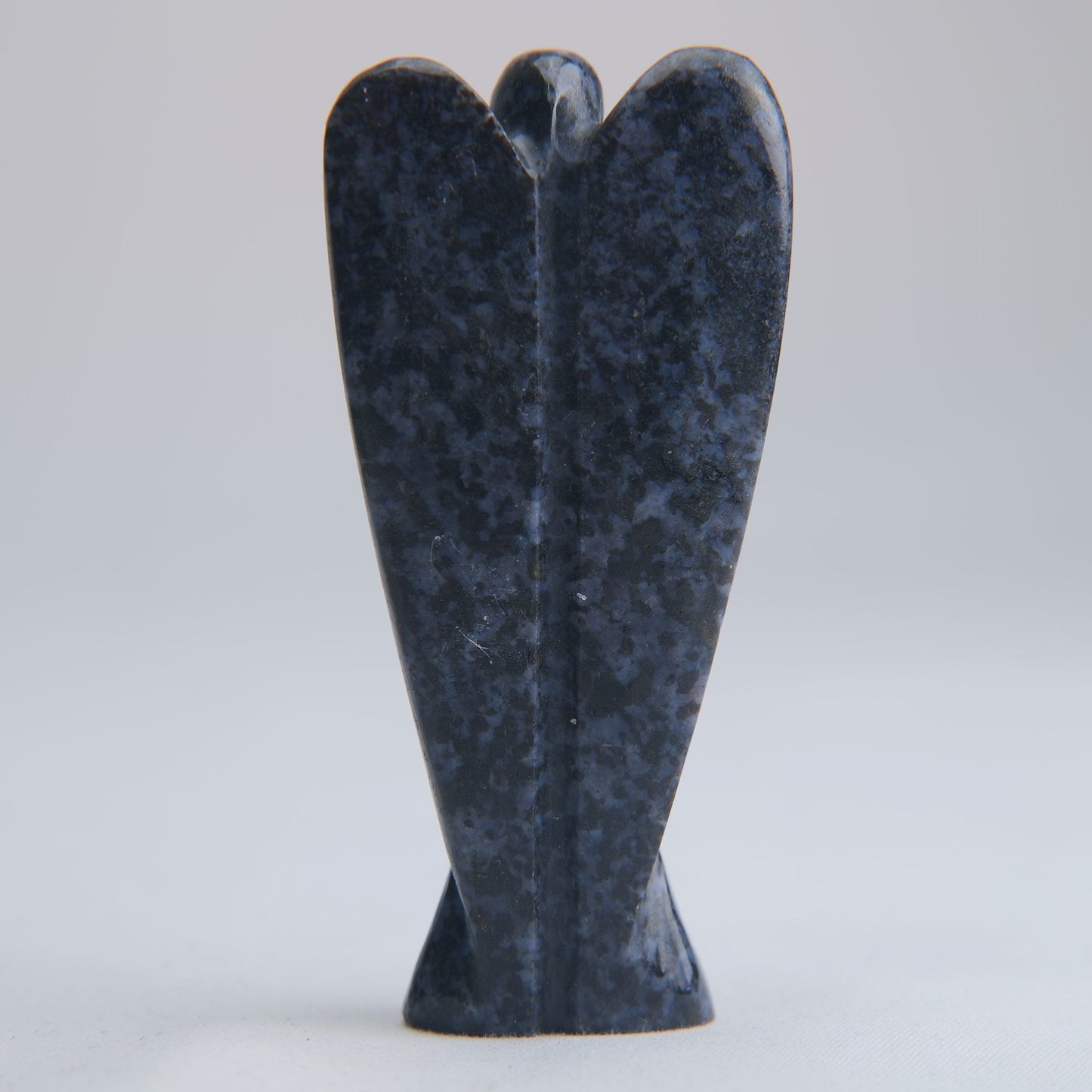 Indigo Gabbro Merlinite Angel Carving 58g 76mm - Luna Panther