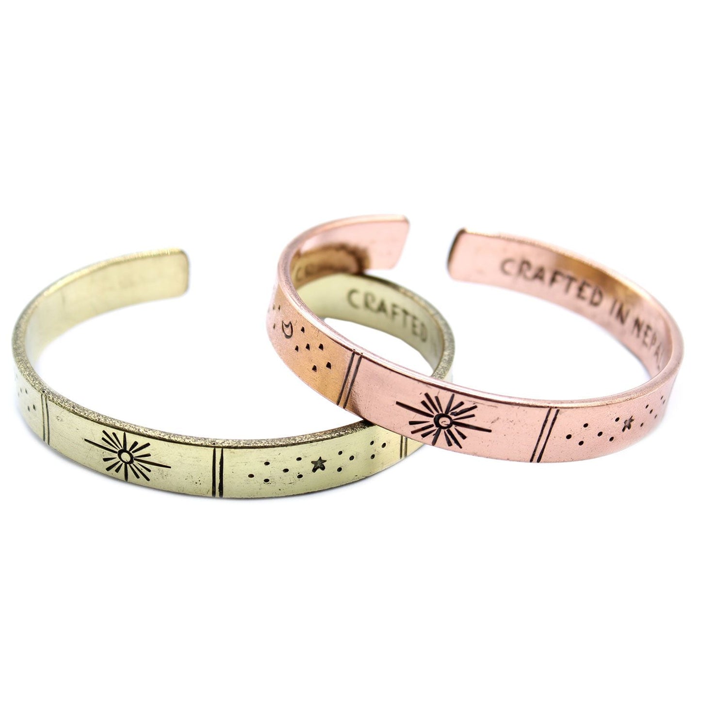 Inspiration Bracelet - Copper Snrise, Galaxy, Stars, Earth - Luna Panther