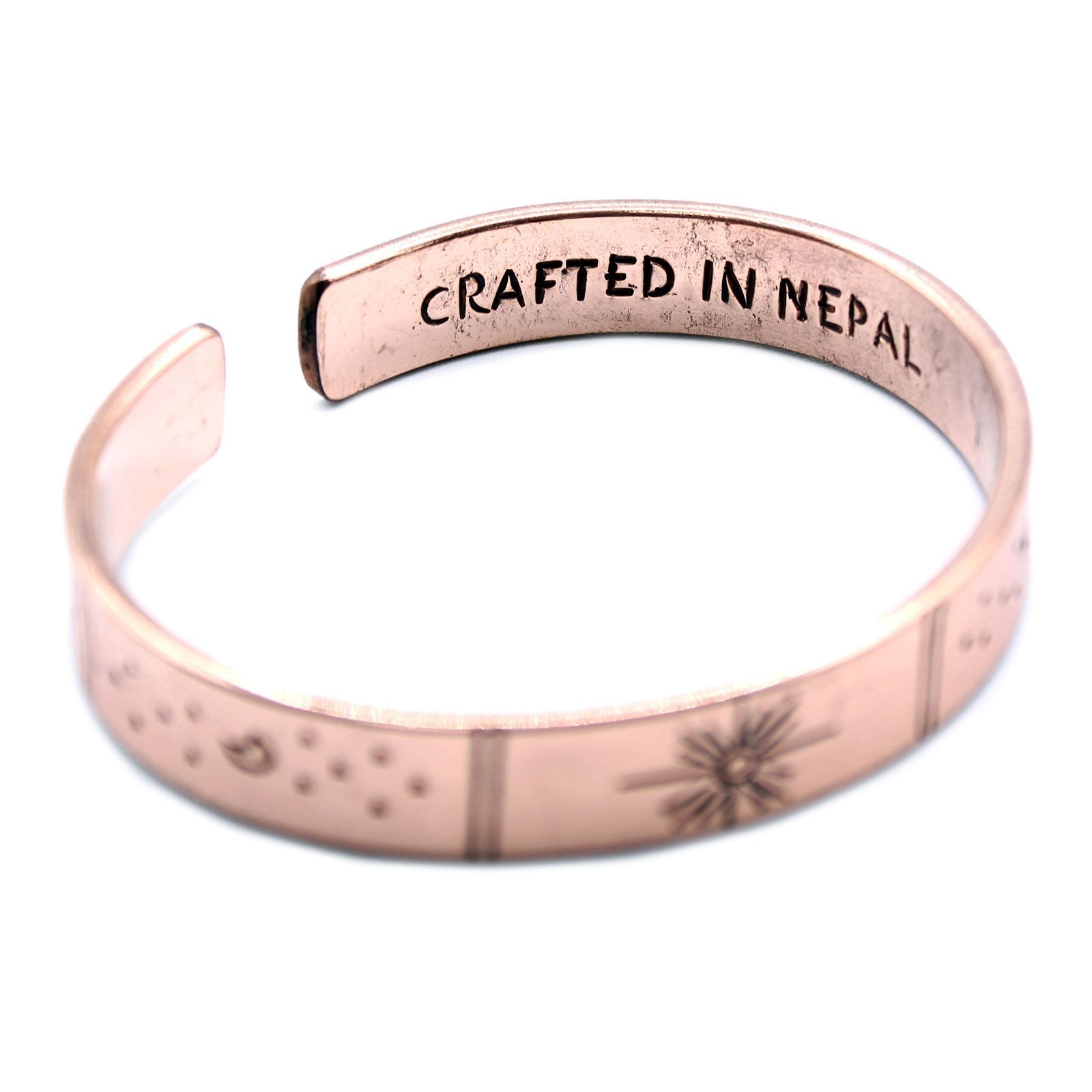 Inspiration Bracelet - Copper Snrise, Galaxy, Stars, Earth - Luna Panther