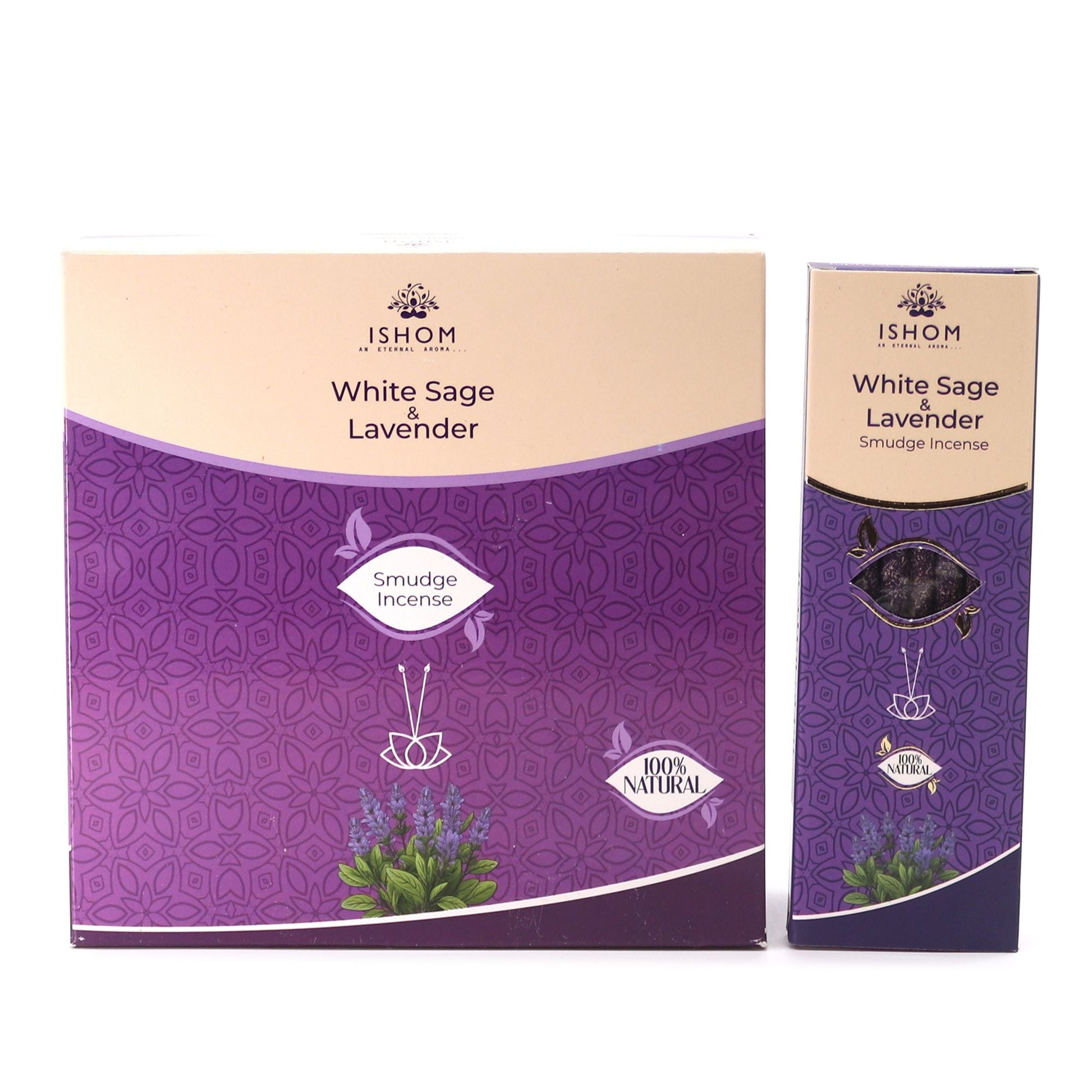 Ishom Smudge Incense - White Sage & Lavender - Luna Panther