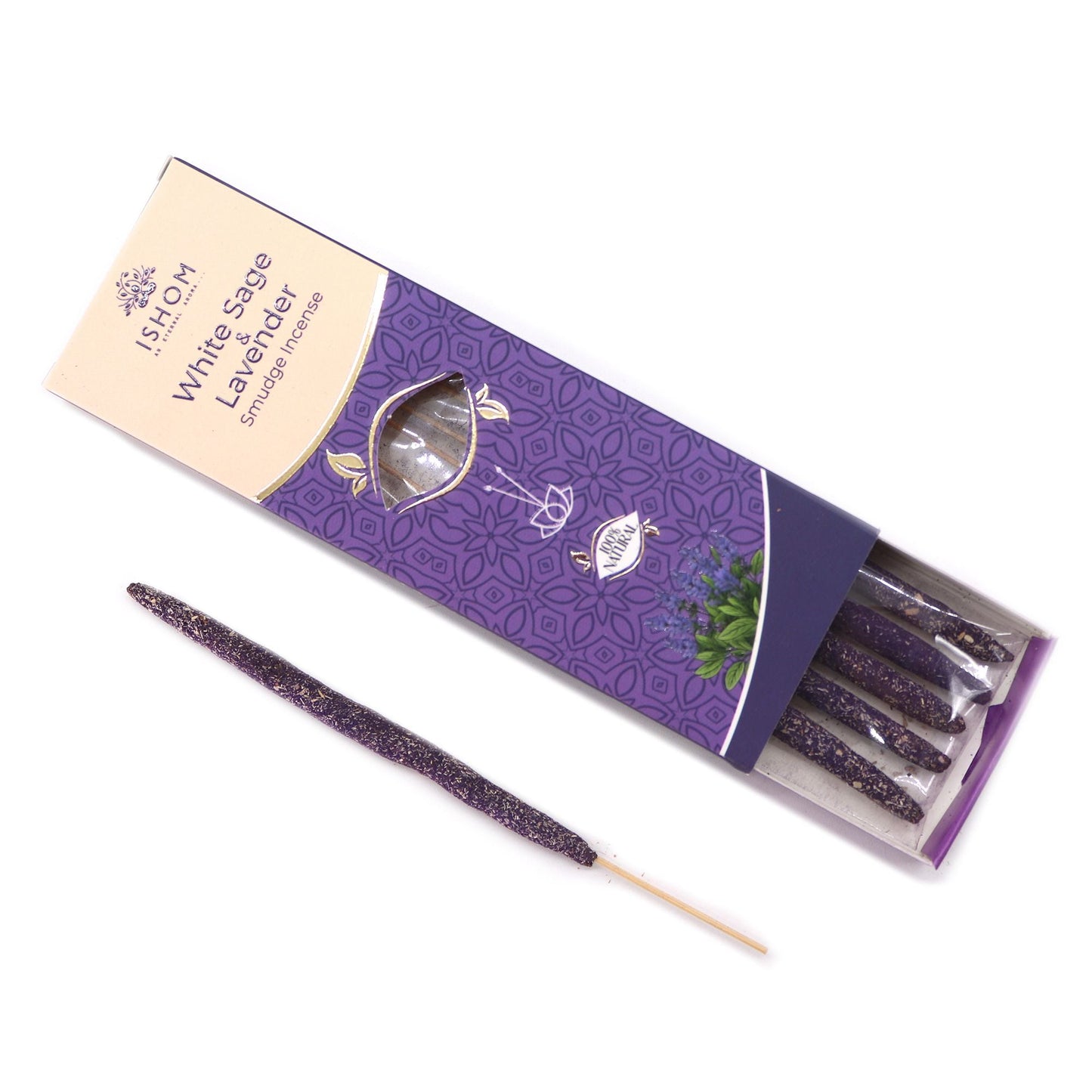 Ishom Smudge Incense - White Sage & Lavender - Luna Panther