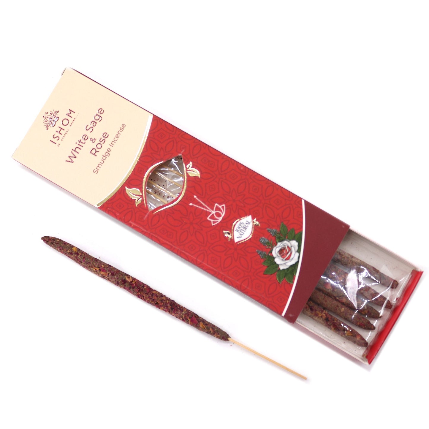 Ishom Smudge Incense - White Sage & Rose - Luna Panther