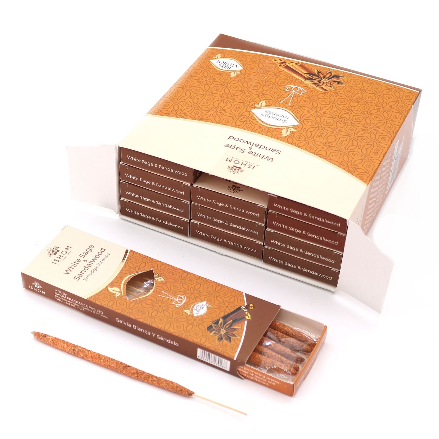 Ishom Smudge Incense - White Sage & Sandalwood - Luna Panther
