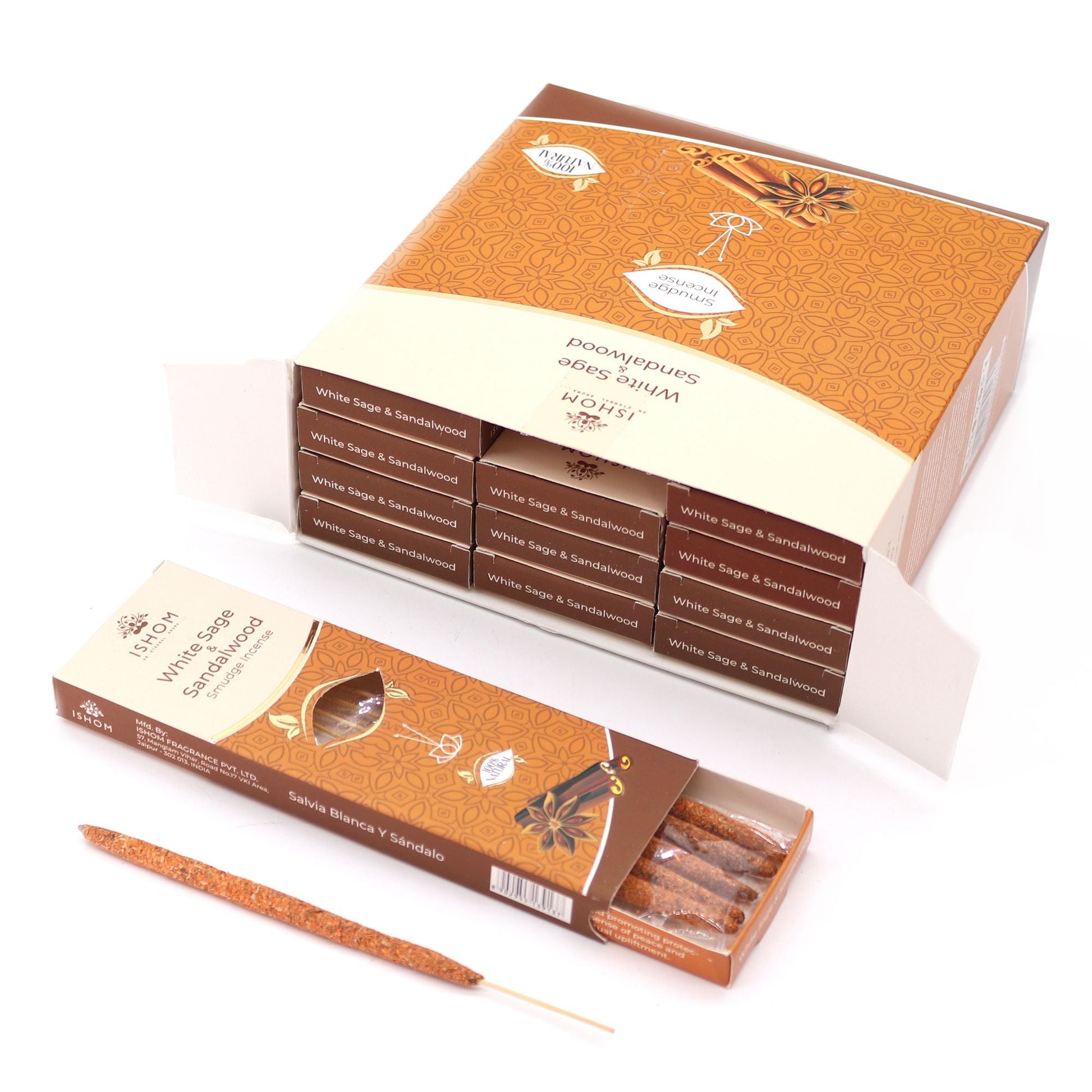 Ishom Smudge Incense - White Sage & Sandalwood - Luna Panther