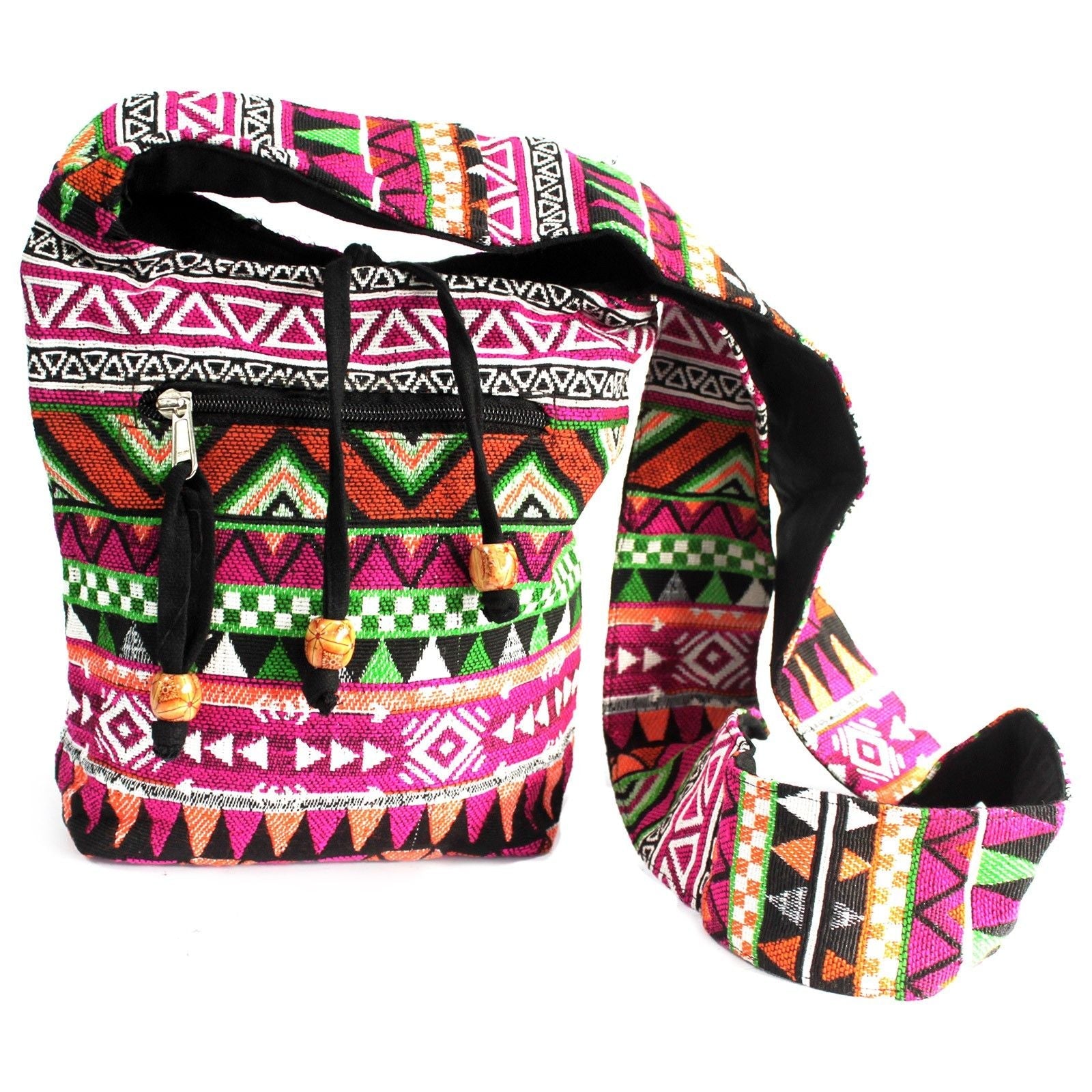 Polished Jacquard Bag - Pink Sling Bag featuring natural patterning and unique variations - Luna Panther