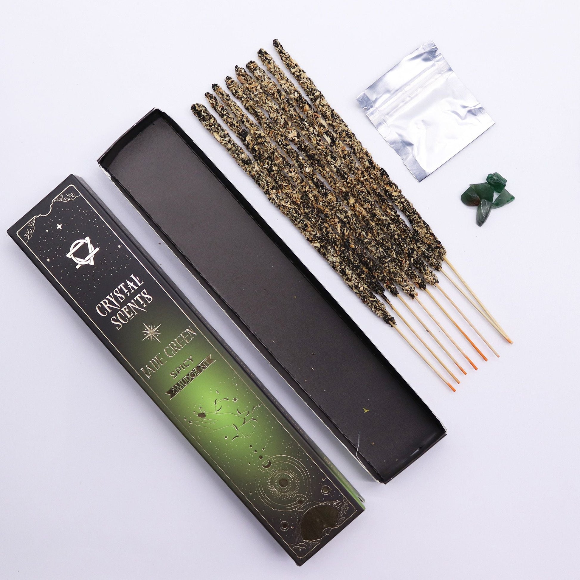 Jade Crystal Scents Smudge Incense - Spicy - Luna Panther