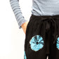 Japanese Style Lounge Pants - Black & Blue - M - Luna Panther