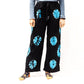 Japanese Style Lounge Pants - Black & Blue - M - Luna Panther