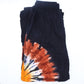 Japanese Style Lounge Pants - Black Chocolate & Orange - L - Luna Panther