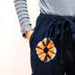 Japanese Style Lounge Pants - Blue & Orange - L - Luna Panther