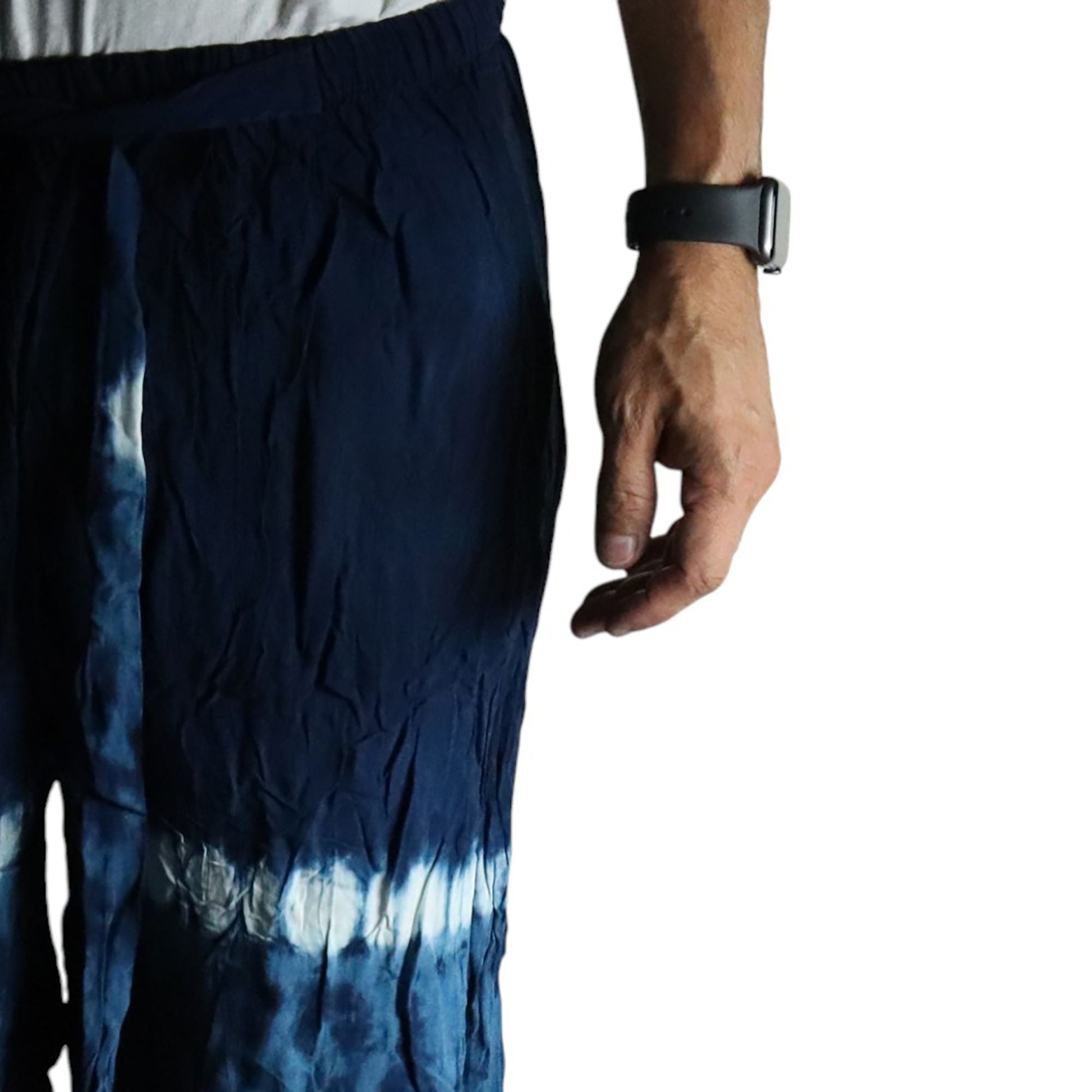 Japanese Style Lounge Pants - Teal & Orange - L - Luna Panther
