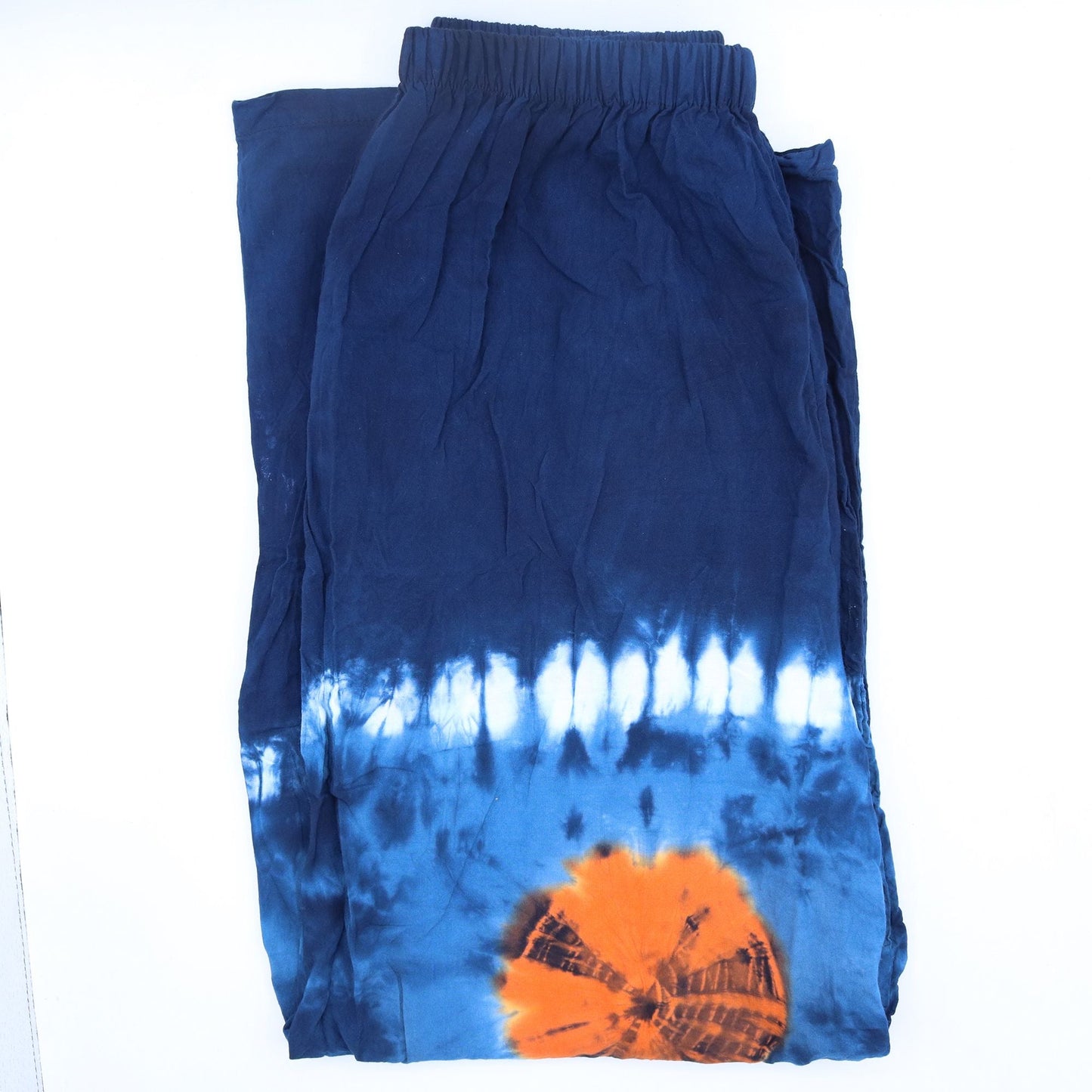 Japanese Style Lounge Pants - Teal & Orange - L - Luna Panther