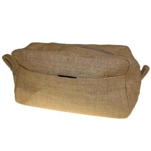 Polished Jute Toiletry Bag - Natural featuring natural patterning and unique variations - Luna Panther
