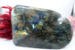 Polished Labradorite Freeform - 1295g featuring blue flash and iridescent shimmer - Luna Panther
