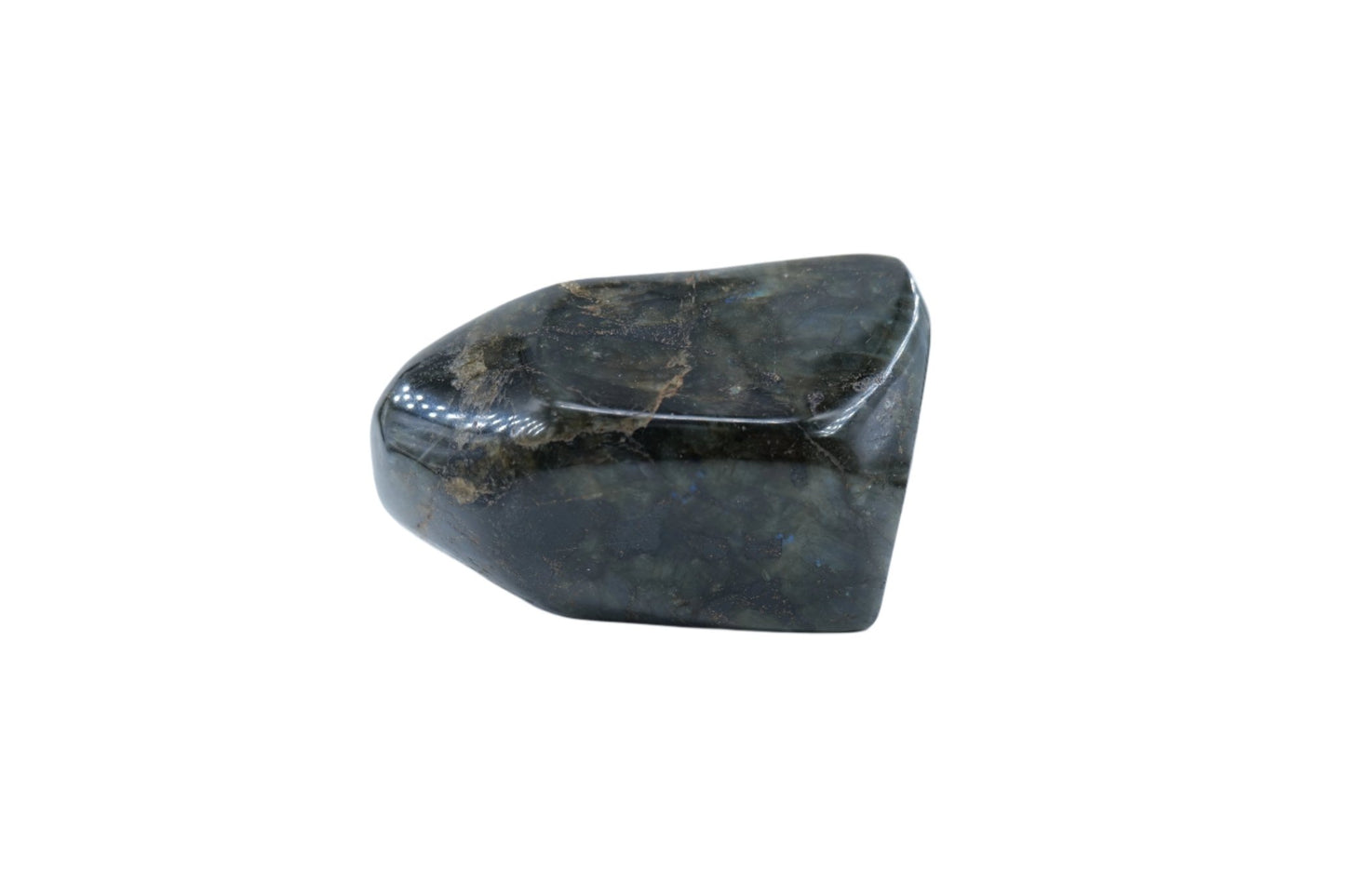 Polished Labradorite Freeform 1295G featuring blue flash and iridescent shimmer - Luna Panther
