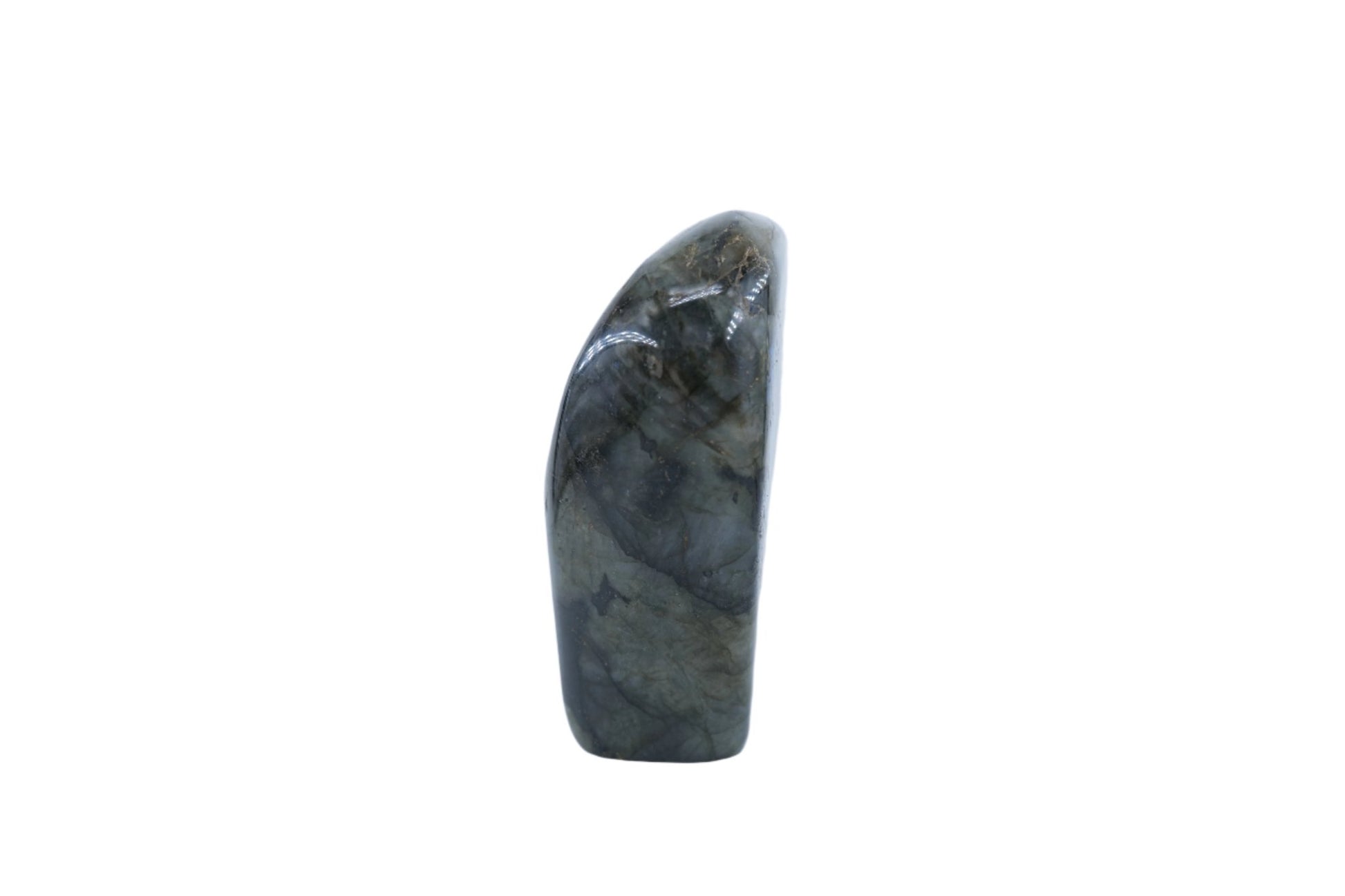 Polished Labradorite Freeform 1417G featuring blue flash and iridescent shimmer - Luna Panther