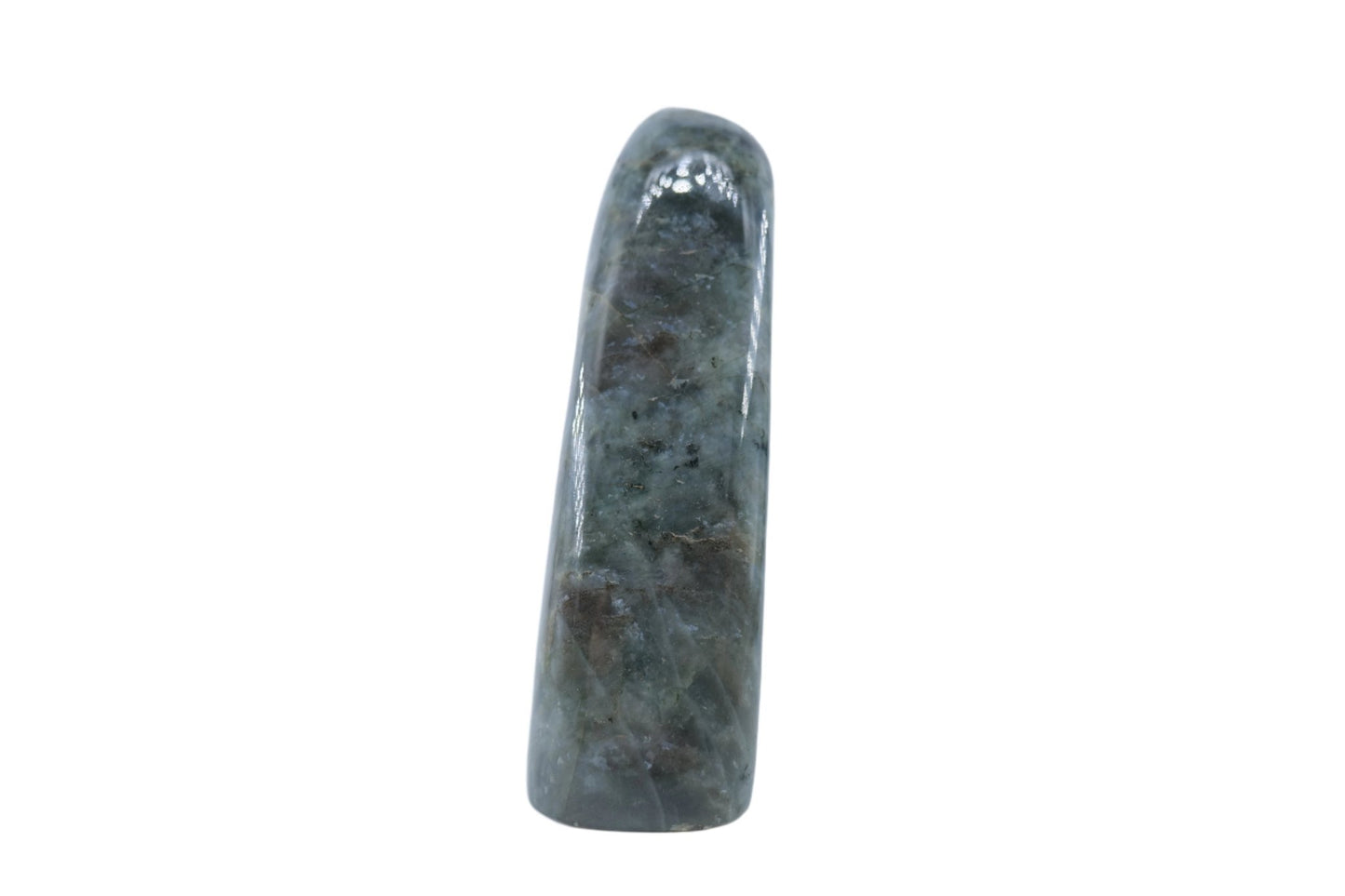 Polished Labradorite Freeform 1480G featuring blue flash and iridescent shimmer - Luna Panther